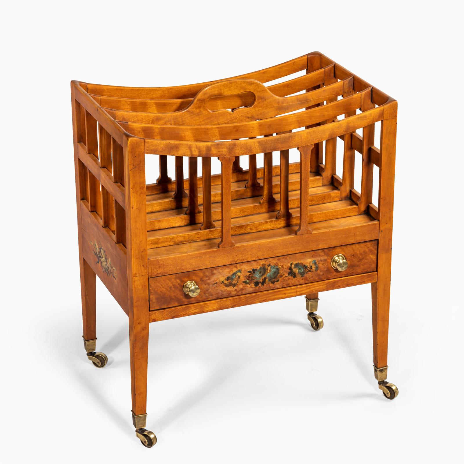 George III Satinwood Four Division Canterbury (1 of 6)