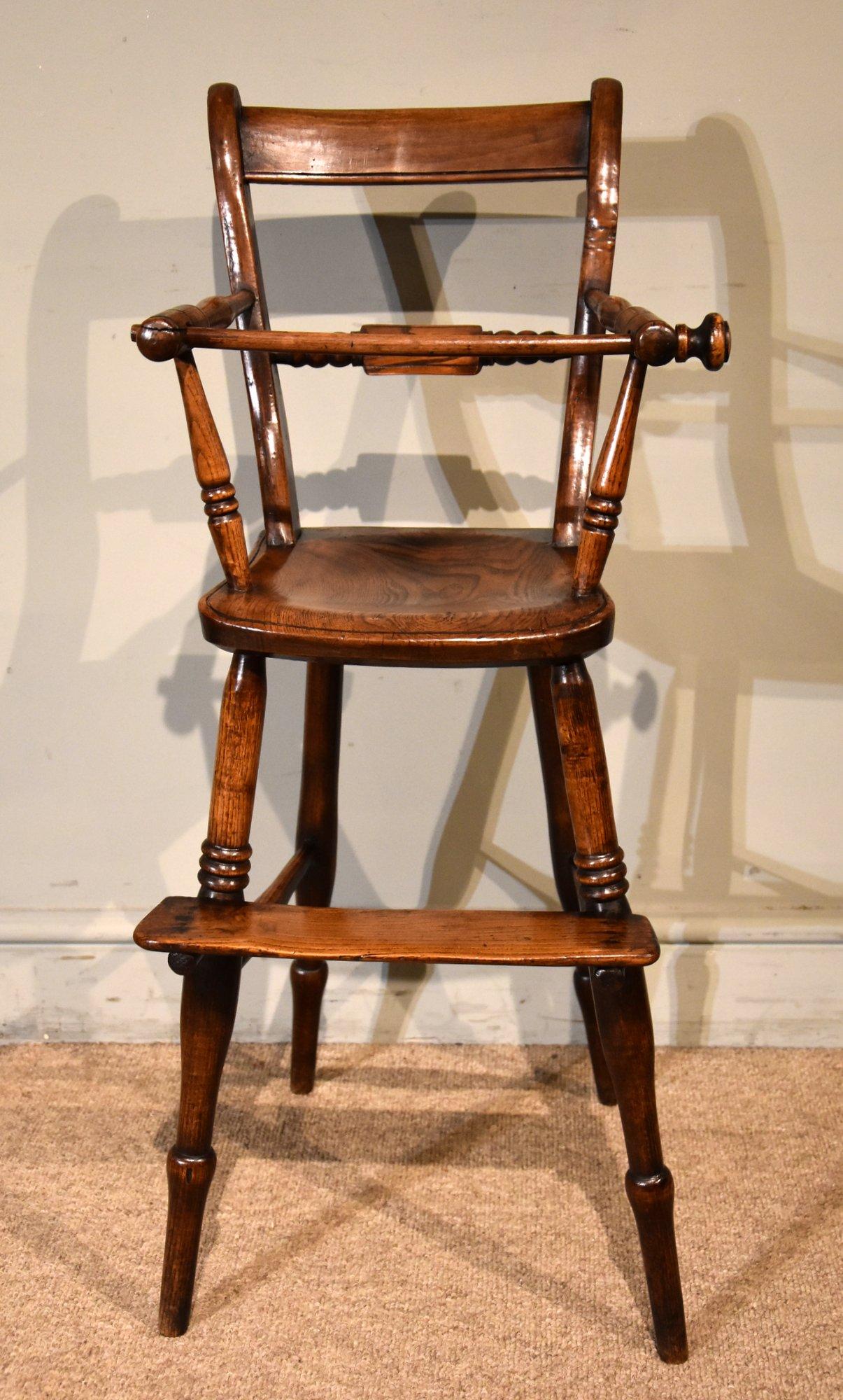 19th Century Elm and Ash Childs High Chair (1 of 7) 19th Century Elm and Ash Childs High Chair (1 of 7)