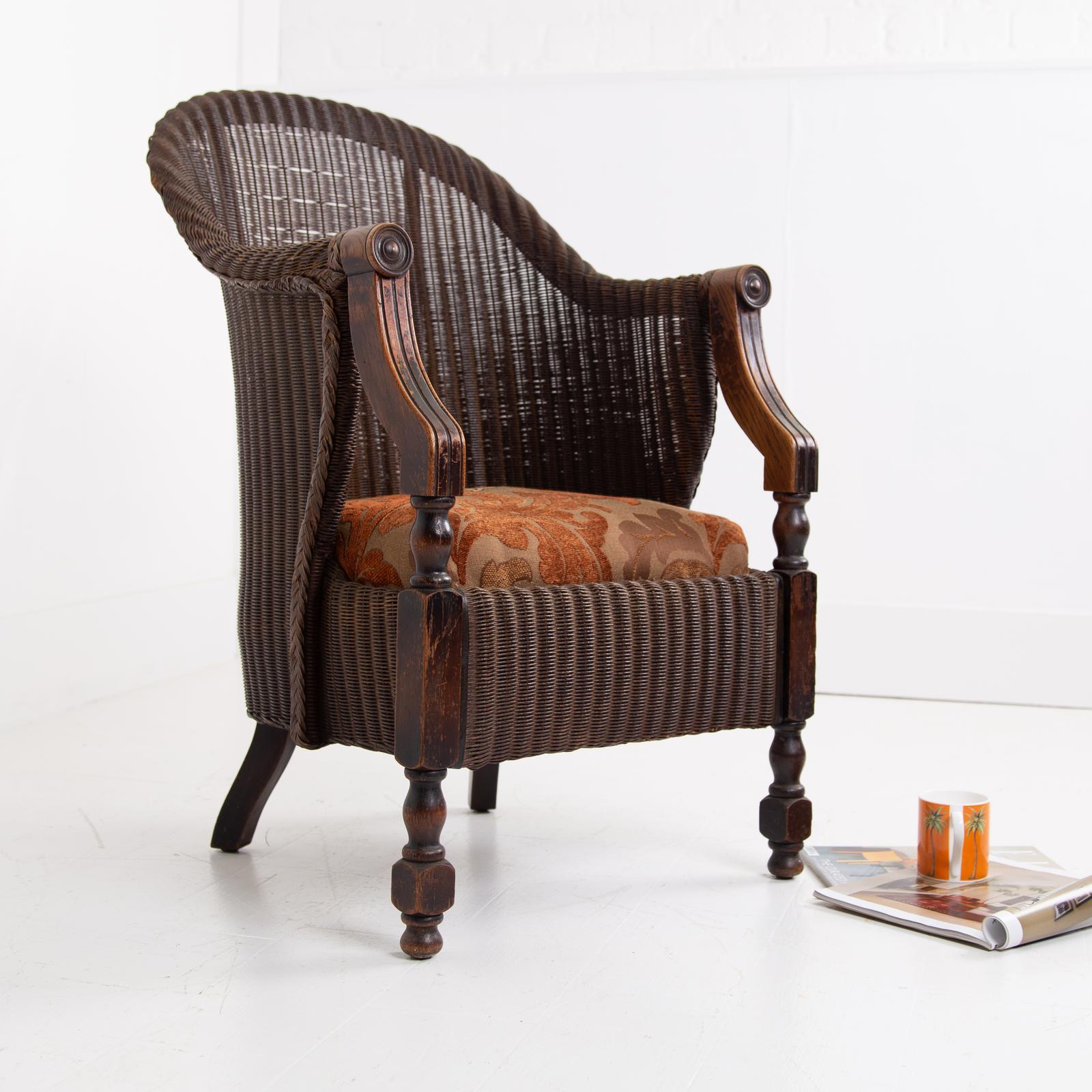 Rare Lloyd Loom & Oak Garden Room Armchair c.1930 (1 of 14) Rare Lloyd Loom & Oak Garden Room Armchair c.1930 (1 of 14)