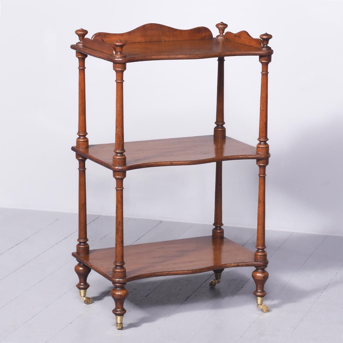 Attractive Victorian Three-tier Mahogany Whatnot (1 of 7)