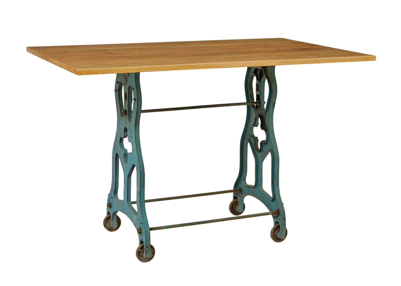 Early 20th Century Metal Table Base With Solid Oak Top (1 of 7) Early 20th Century Metal Table Base With Solid Oak Top (1 of 7)