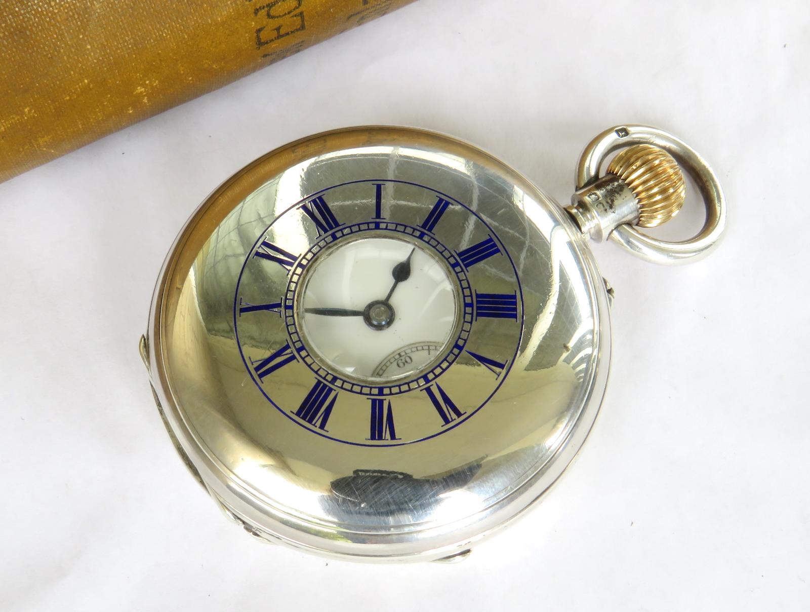 Pocket Watch: Antique English Silver Half Hunter Pocket Watch (1 of 6) Pocket Watch: Antique English Silver Half Hunter Pocket Watch (1 of 6)
