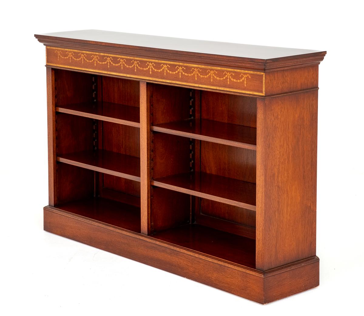 Double Mahogany Open Bookcase (1 of 7) Double Mahogany Open Bookcase (1 of 7)