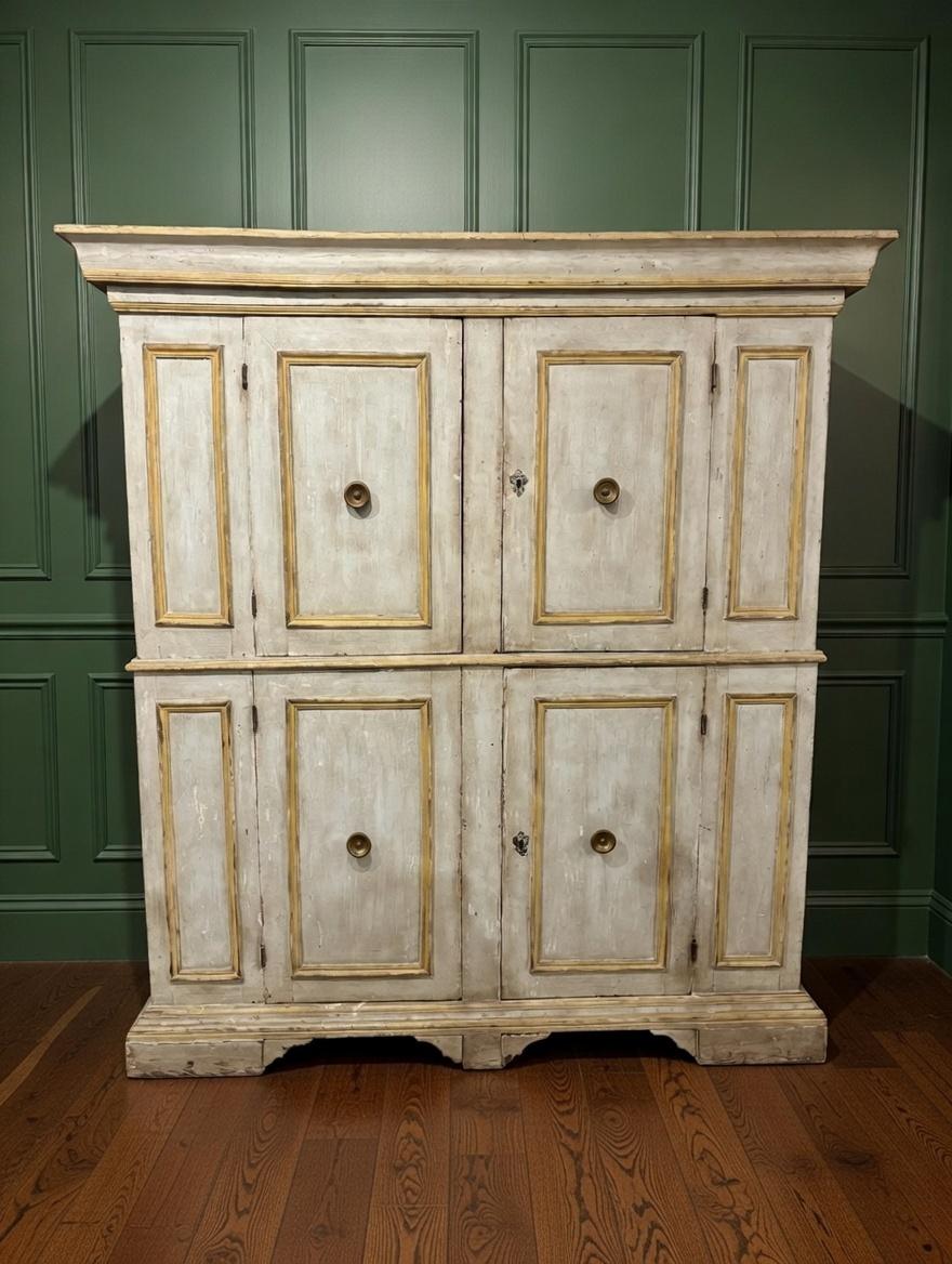 18th Century Italian Housekeepers Cupboard in Original Paint (1 of 7) 18th Century Italian Housekeepers Cupboard in Original Paint (1 of 7)