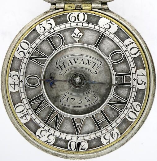 Antique Silver Pocket Watch, Unusual Dial, Chichester 1752 (1 of 9)