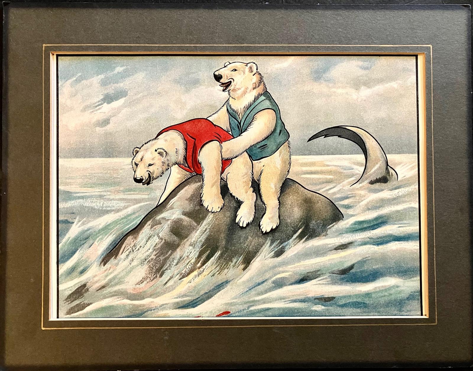 1920 Polar Bears Children's Print in Colour from Arctic Orphans by N Parker (1 of 3) 1920 Polar Bears Children's Print in Colour from Arctic Orphans by N Parker (1 of 3)