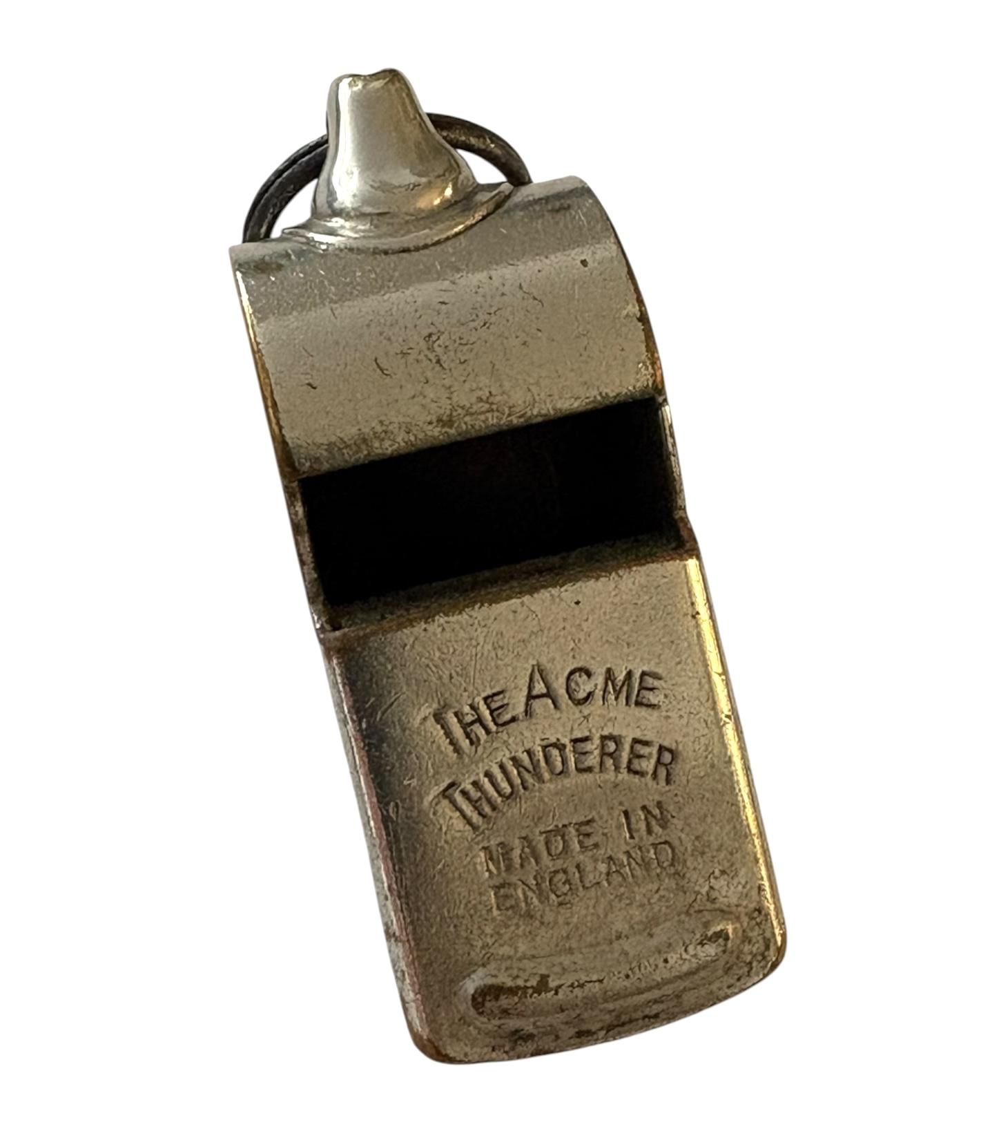 World War I British Military Acme Thunderer Whistle - Personally Marked B.R.(W) (1 of 6) World War I British Military Acme Thunderer Whistle - Personally Marked B.R.(W) (1 of 6)