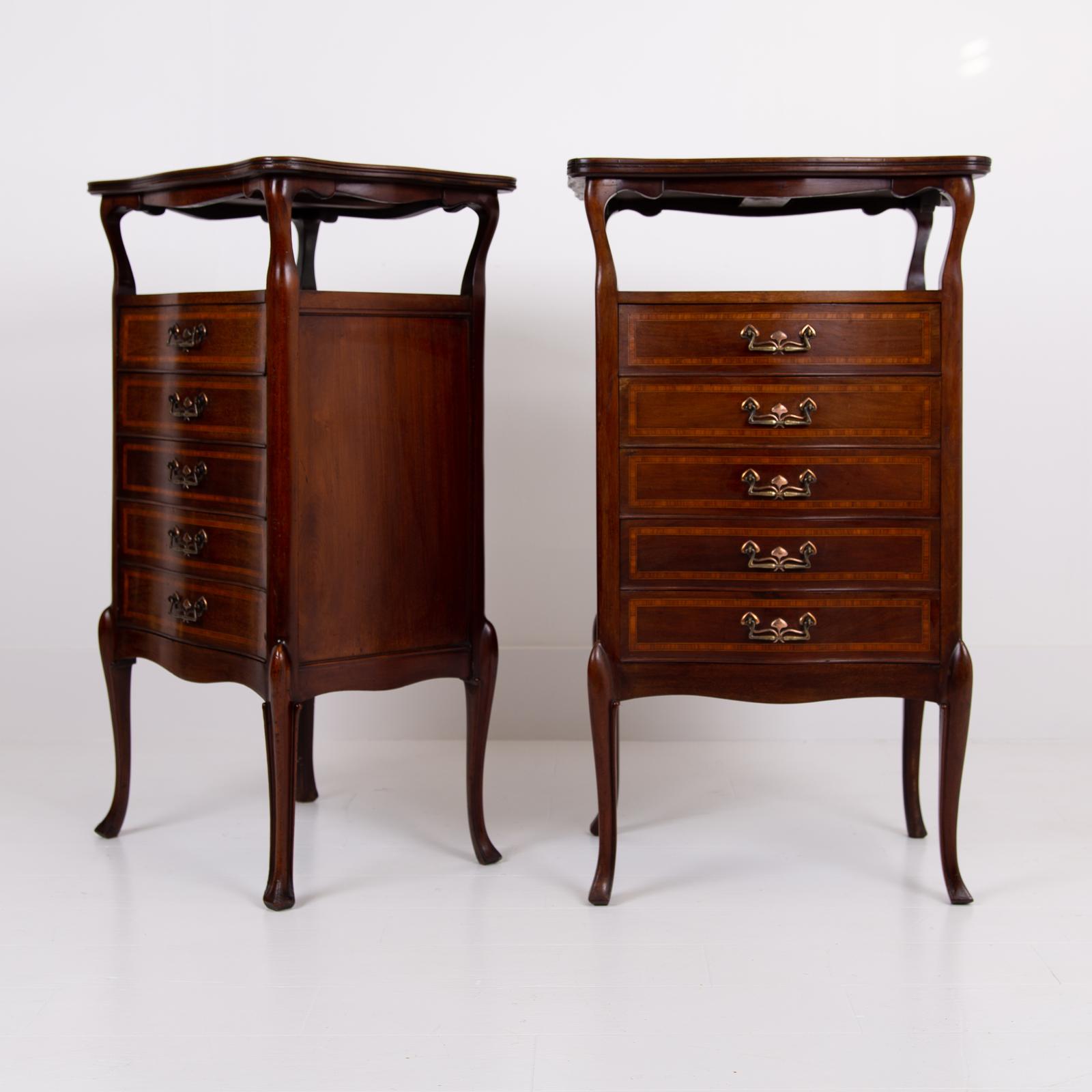 Pair of Antique Edwardian Cabinets With Drawers C1910 (1 of 19) Pair of Antique Edwardian Cabinets With Drawers C1910 (1 of 19)