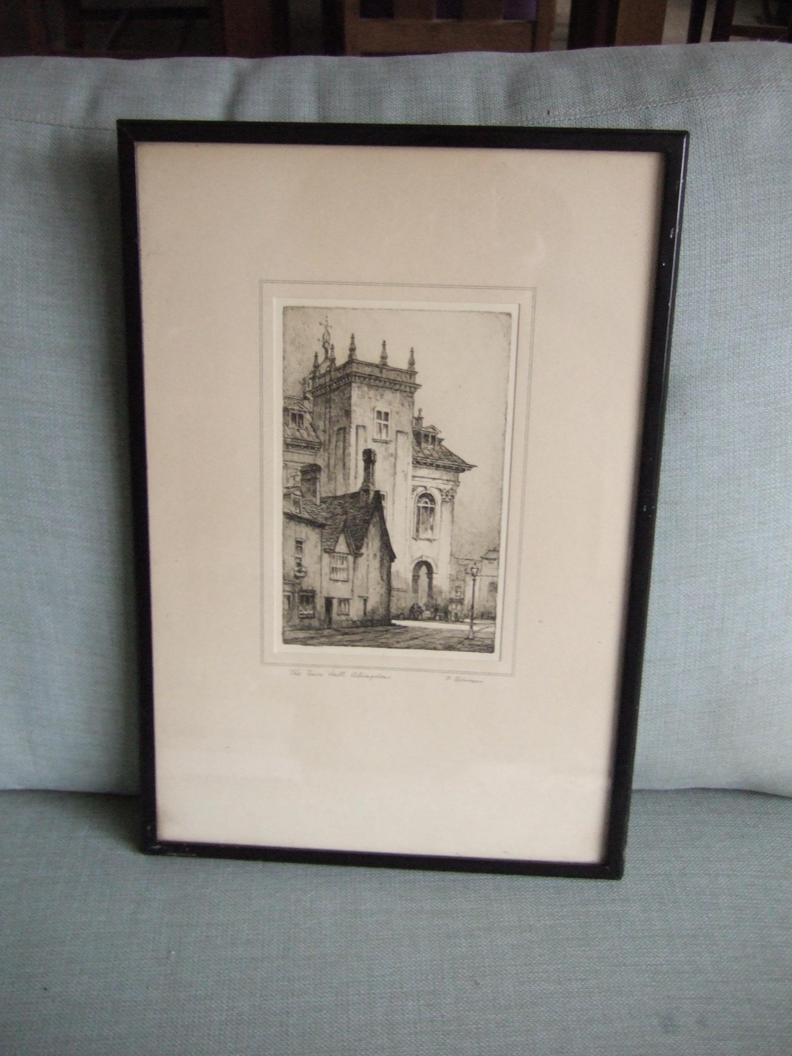 Featherstone Robson: Etching of Abingdon Town Hall, Nr Oxford (1 of 3) Featherstone Robson: Etching of Abingdon Town Hall, Nr Oxford (1 of 3)