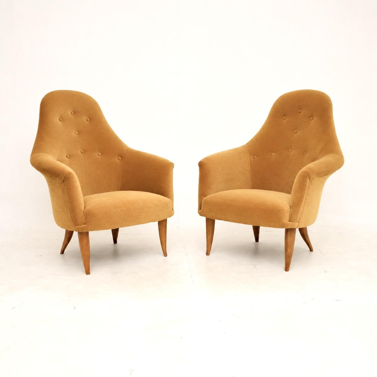 Pair of Vintage Swedish Armchairs by Kerstin Horlin Holmquist (1 of 8) Pair of Vintage Swedish Armchairs by Kerstin Horlin Holmquist (1 of 8)
