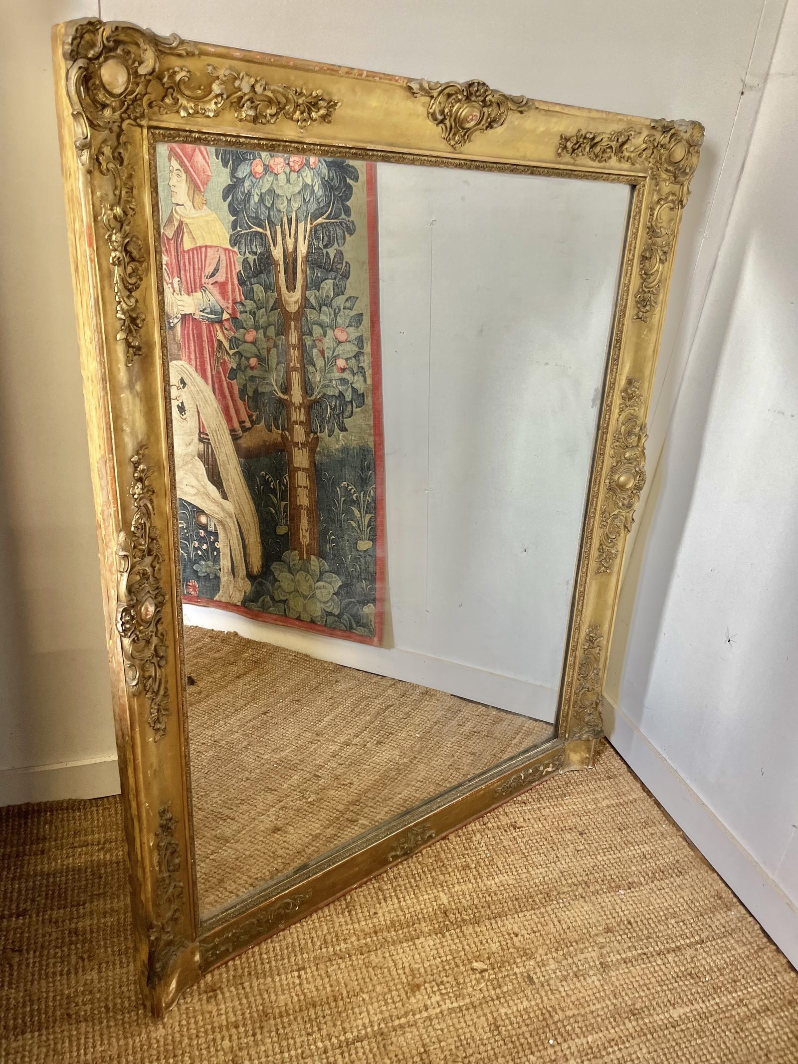 Large Early 19th Century Gilded Overmantle Mirror (1 of 12) Large Early 19th Century Gilded Overmantle Mirror (1 of 12)