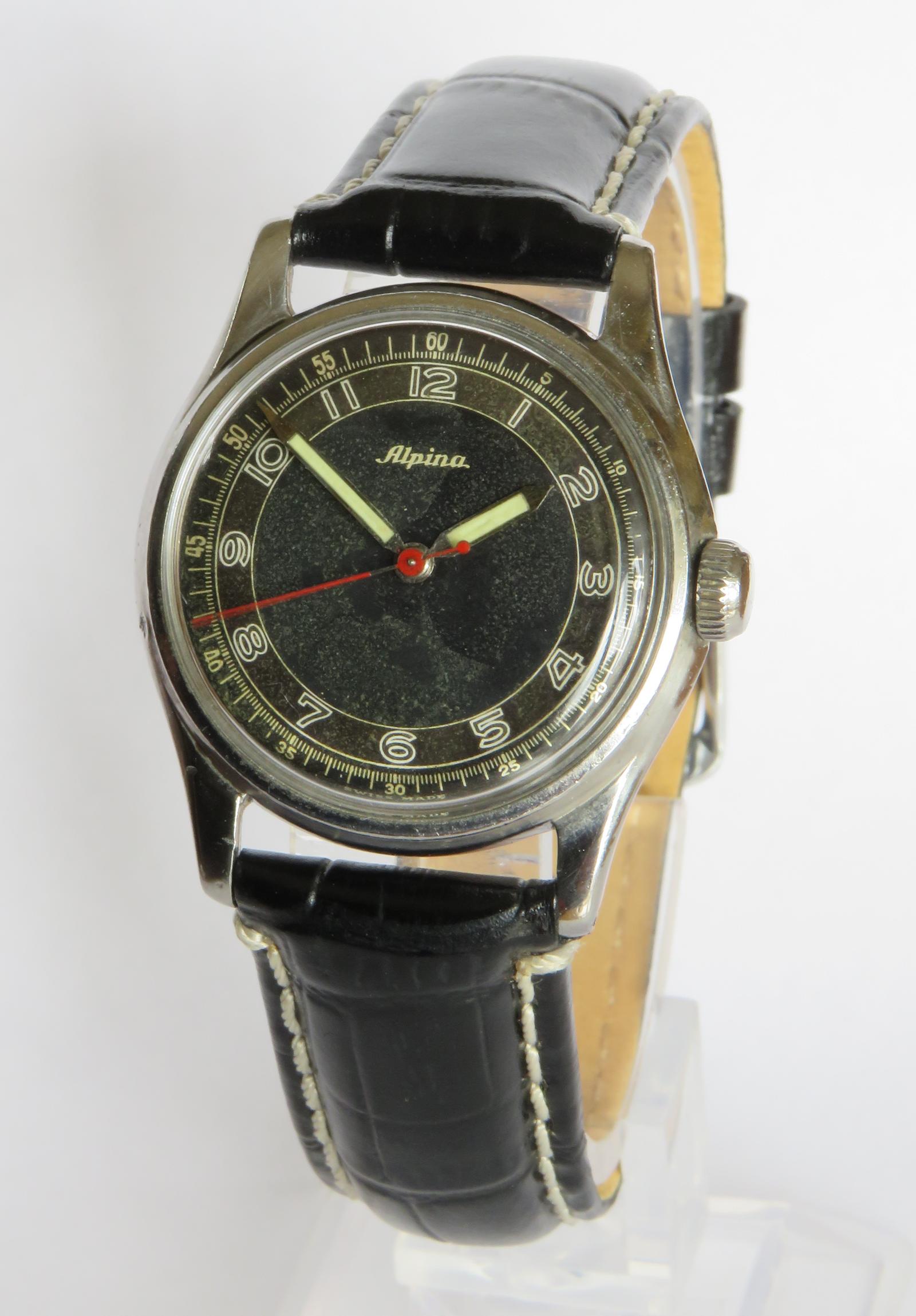 Watch : Gents 1950s Alpina Wrist Watch (1 of 5)