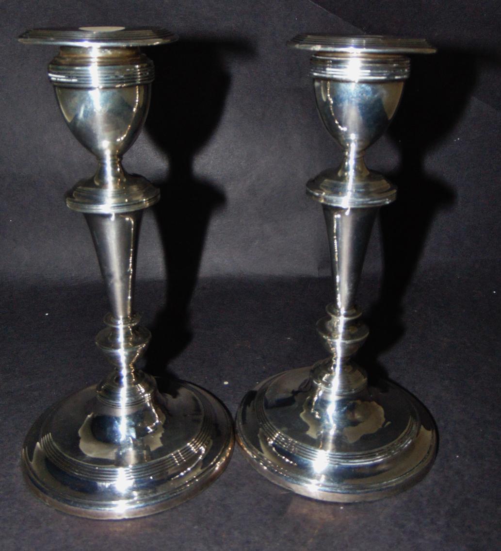 Pair of Edwardian Silver Candlesticks 1909 (1 of 5) Pair of Edwardian Silver Candlesticks 1909 (1 of 5)