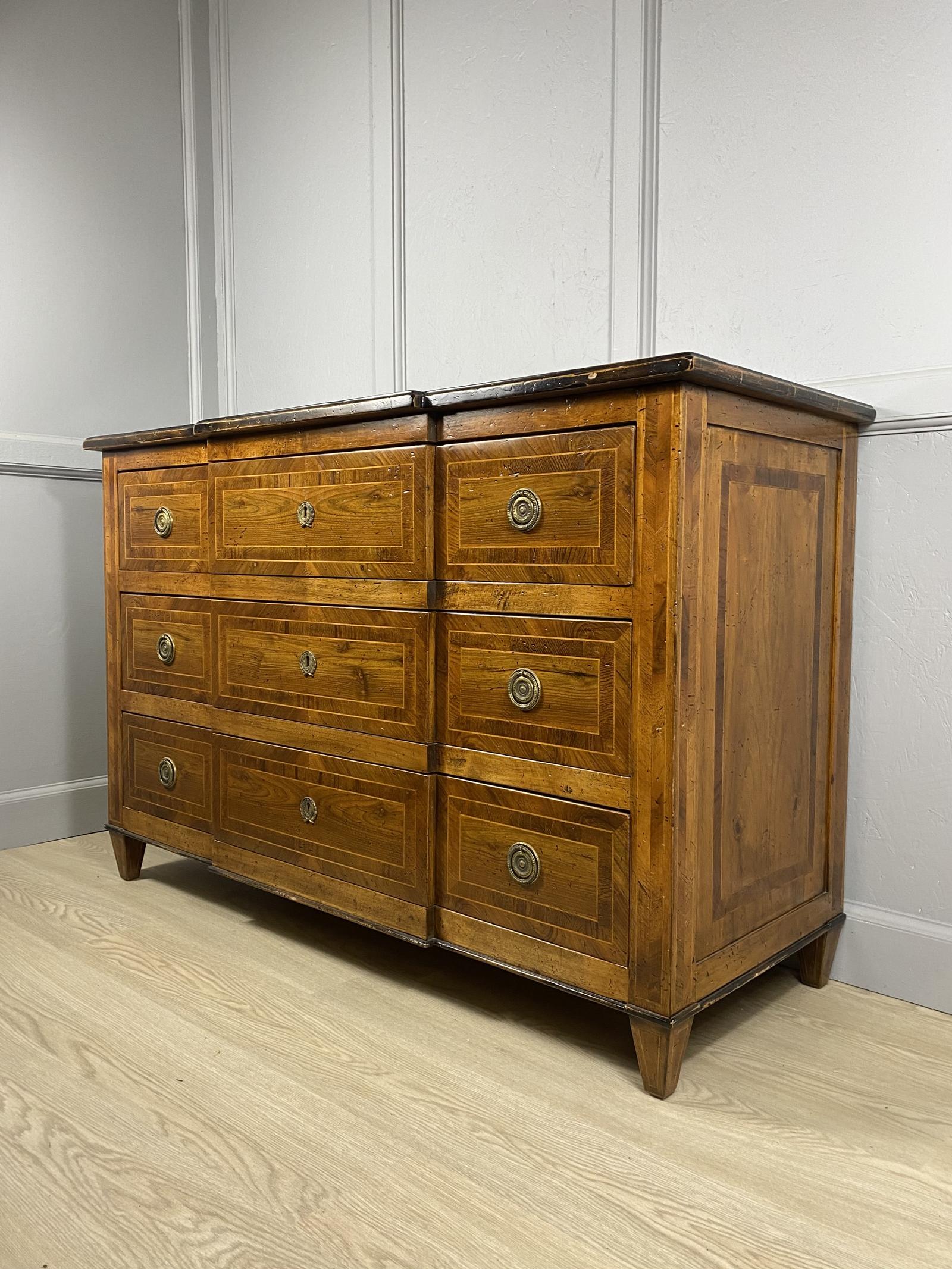Walnut Inlay Commode (1 of 8)
