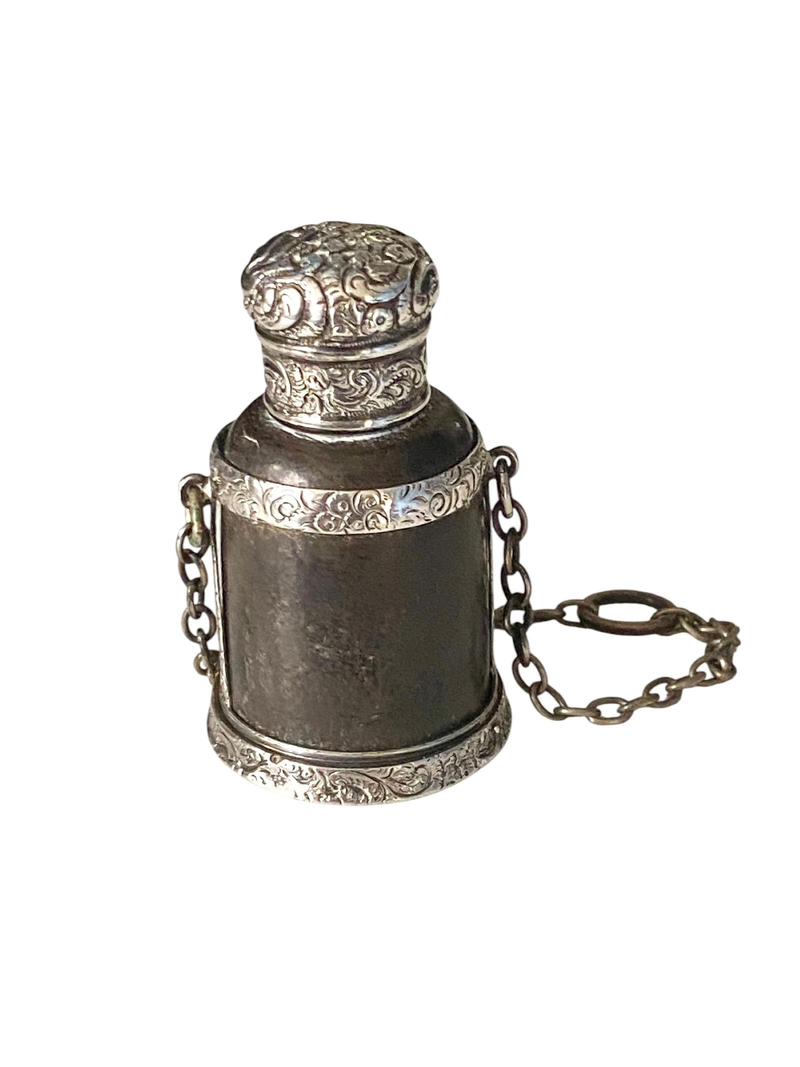 Antique Perfume Scent Chatelaine Bottle Leather & Sterling Silver Mount (1 of 8) Antique Perfume Scent Chatelaine Bottle Leather & Sterling Silver Mount (1 of 8)