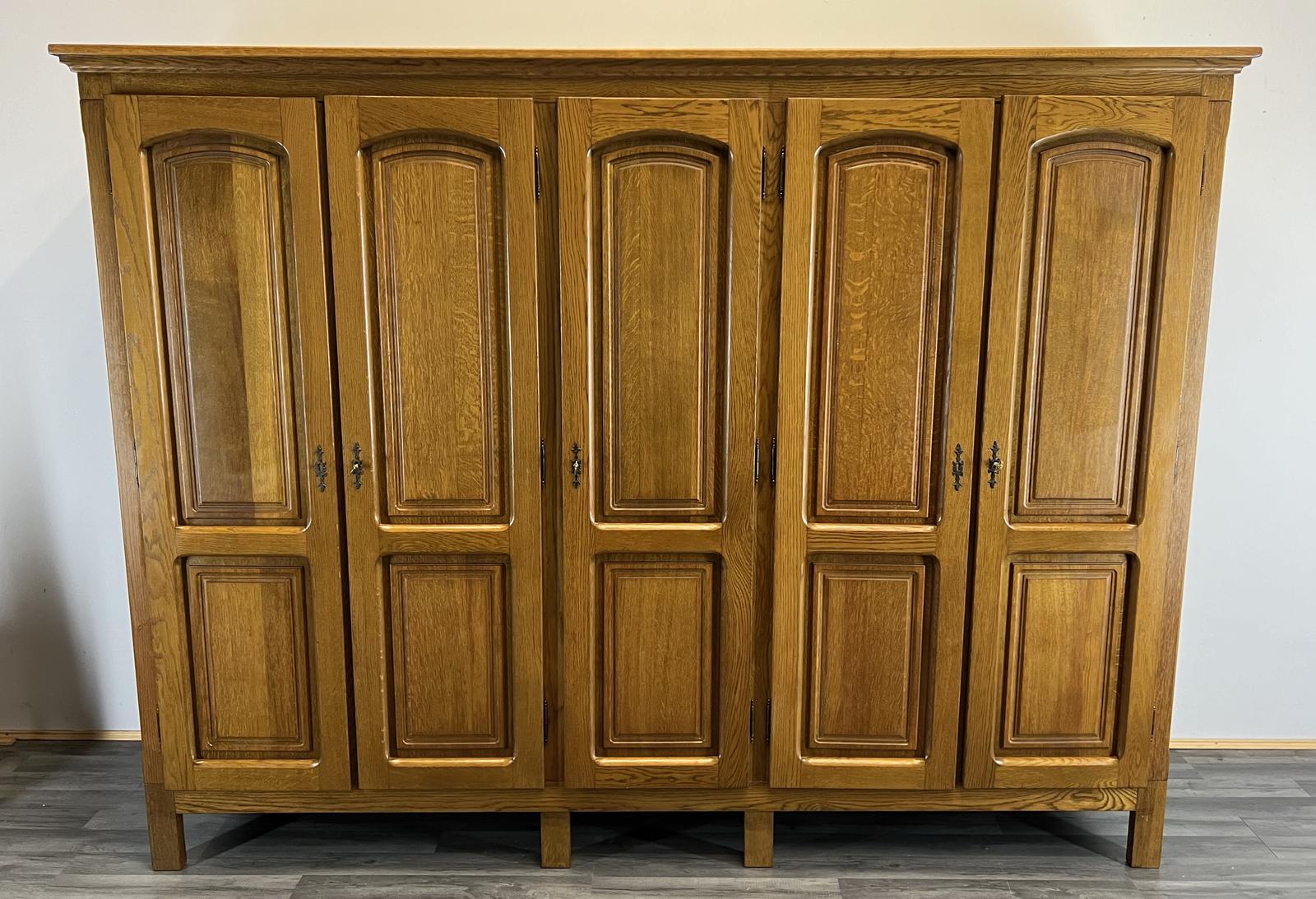 Armoire Wardrobe French Carved 5 Door (1 of 9)