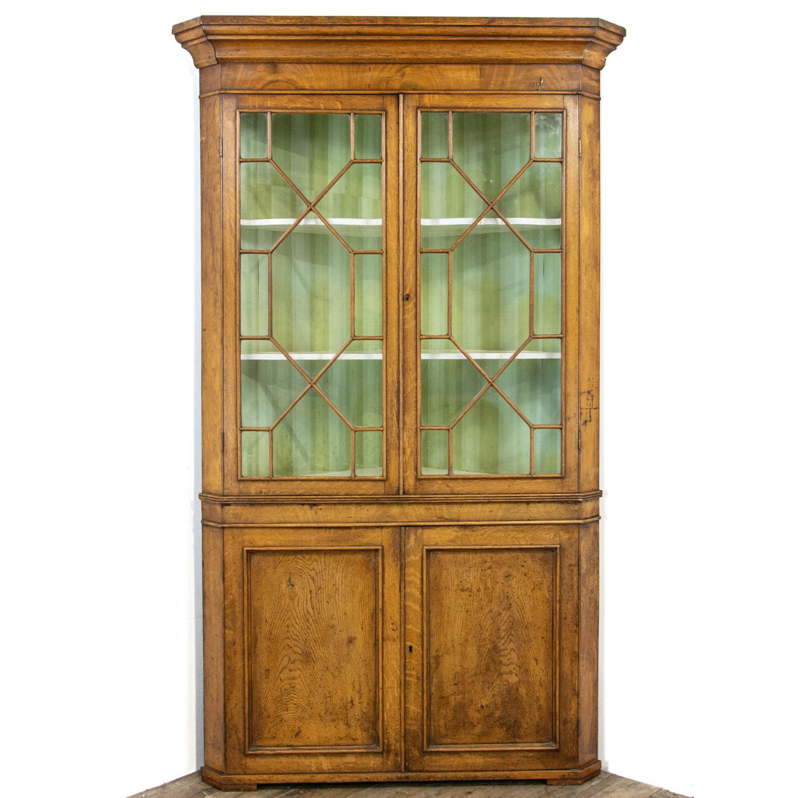 Antique Georgian Oak Corner Cupboard with Glazed Top (1 of 12) Antique Georgian Oak Corner Cupboard with Glazed Top (1 of 12)