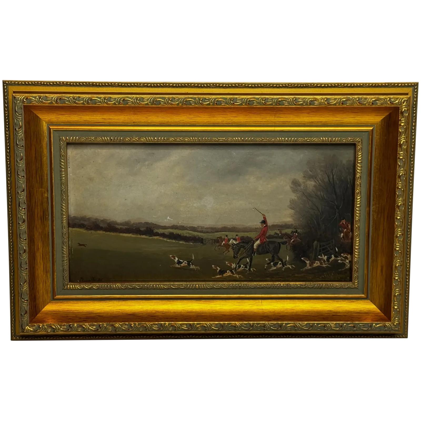 Victorian Oil Painting – View Halloo The Berkeley Hunt by Charles Faulkner British, Active 1874–1900 (c.1880) (1 of 44)