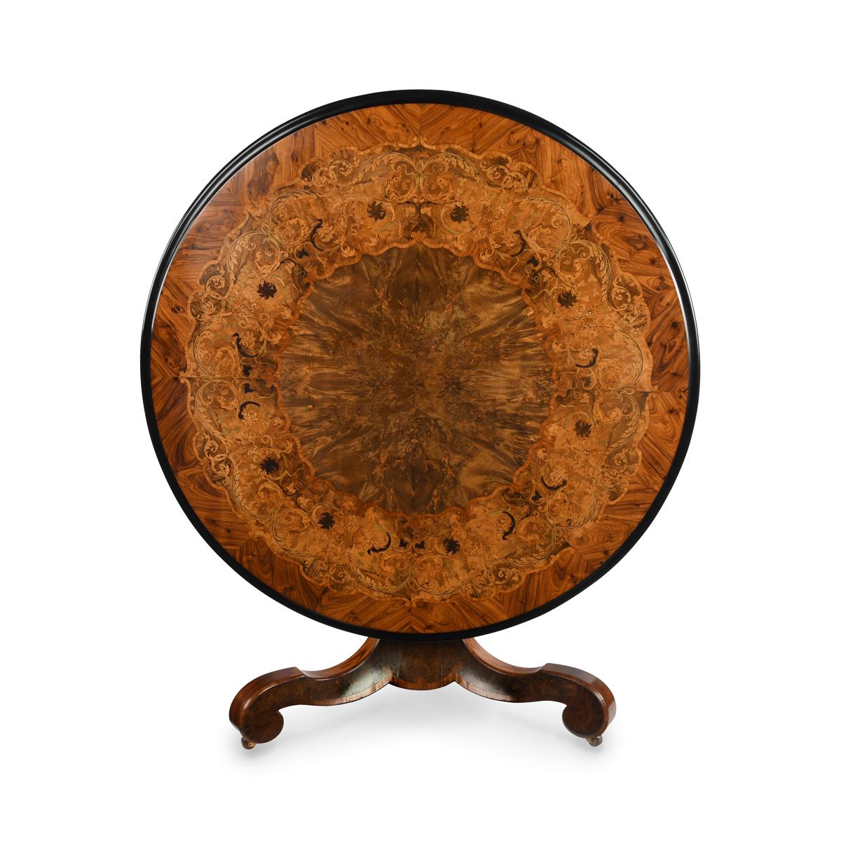 Fine Victorian Marquetry Centre Table Attributed to Blake & Co + E. H. Baldock c.1845 (1 of 10)