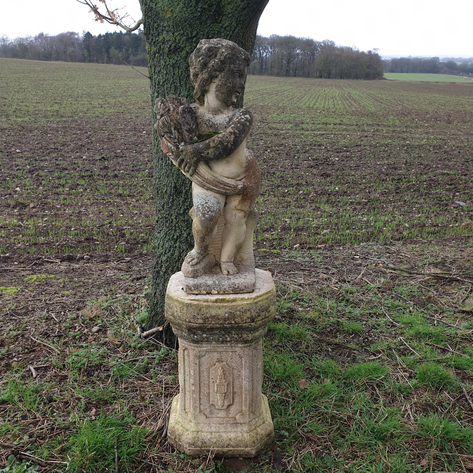 Large Garden Statue on Plinth (1 of 6)