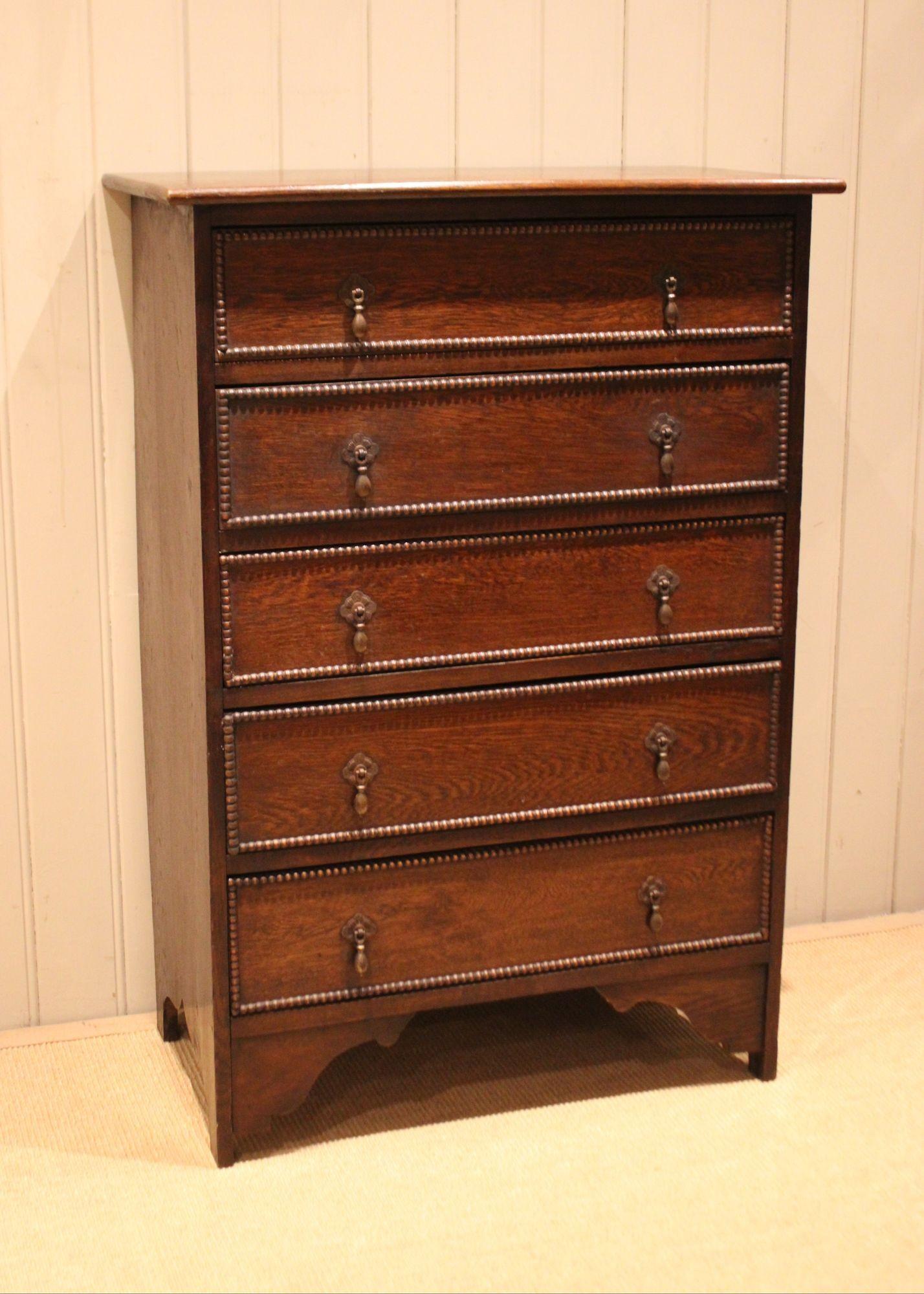 Tall Solid Oak Chest Of Drawers (1 of 12) Tall Solid Oak Chest Of Drawers (1 of 12)
