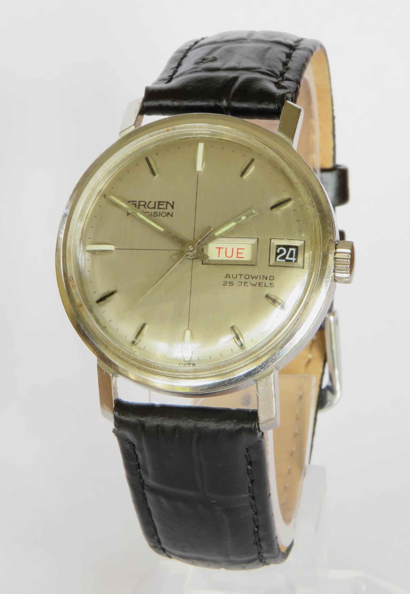 Watch: Gents 1960s Gruen Precision Auto-wind Wrist Watch (1 of 5)