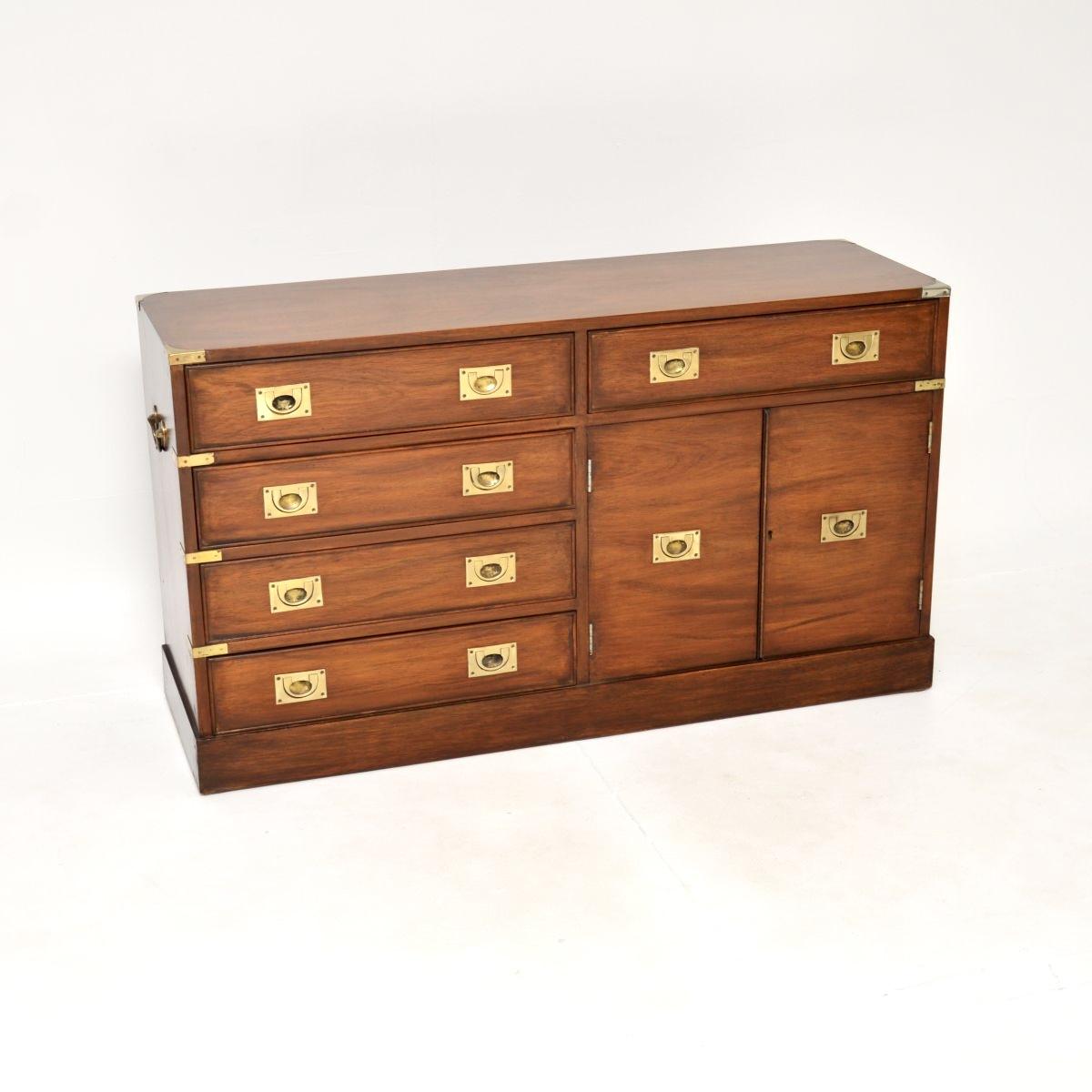 Military Campaign Style Mahogany Sideboard (1 of 12)