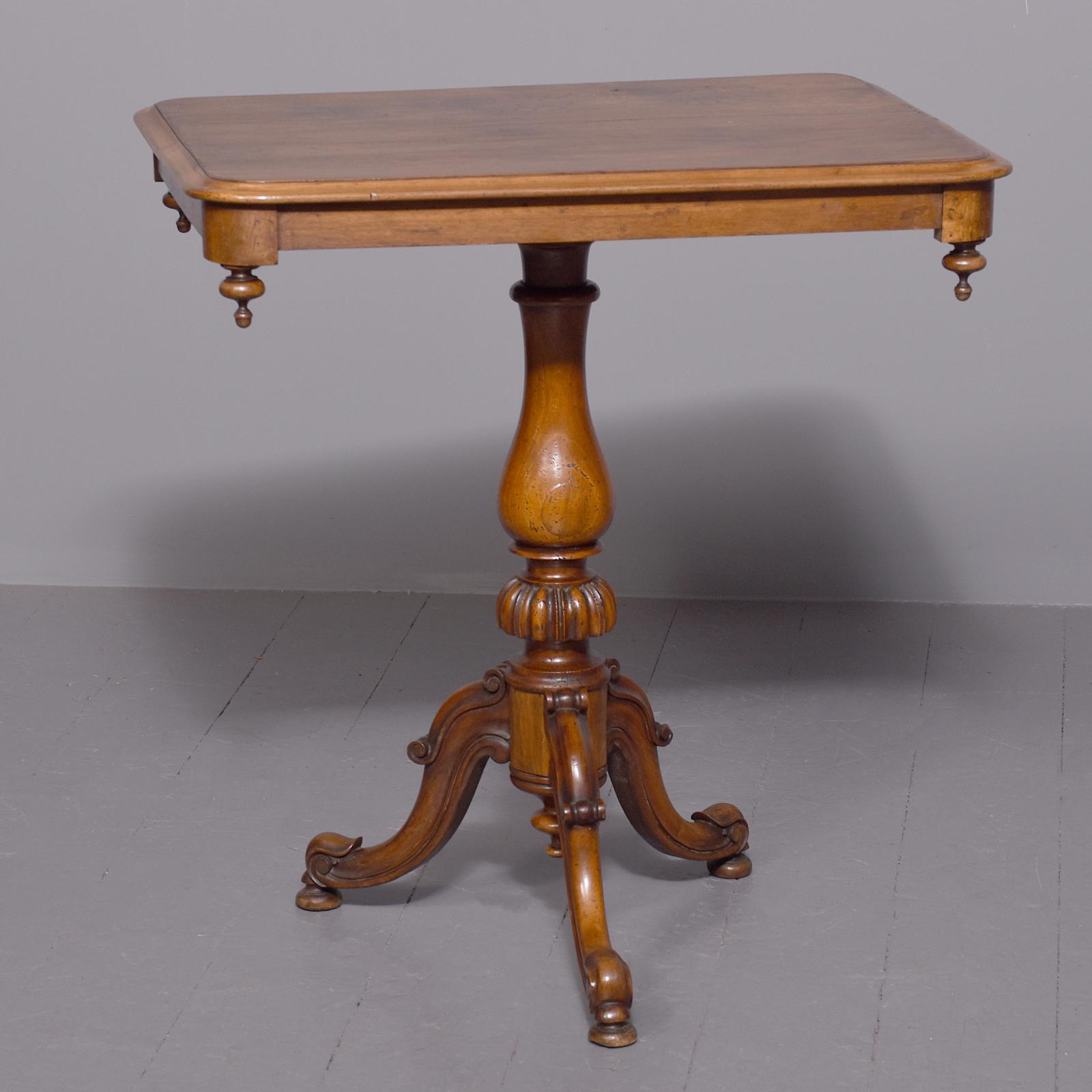 Mid Victorian Octagonal Shaped, Figured Walnut Occasional Table on Stylish Tripod Base (1 of 6) Mid Victorian Octagonal Shaped, Figured Walnut Occasional Table on Stylish Tripod Base (1 of 6)