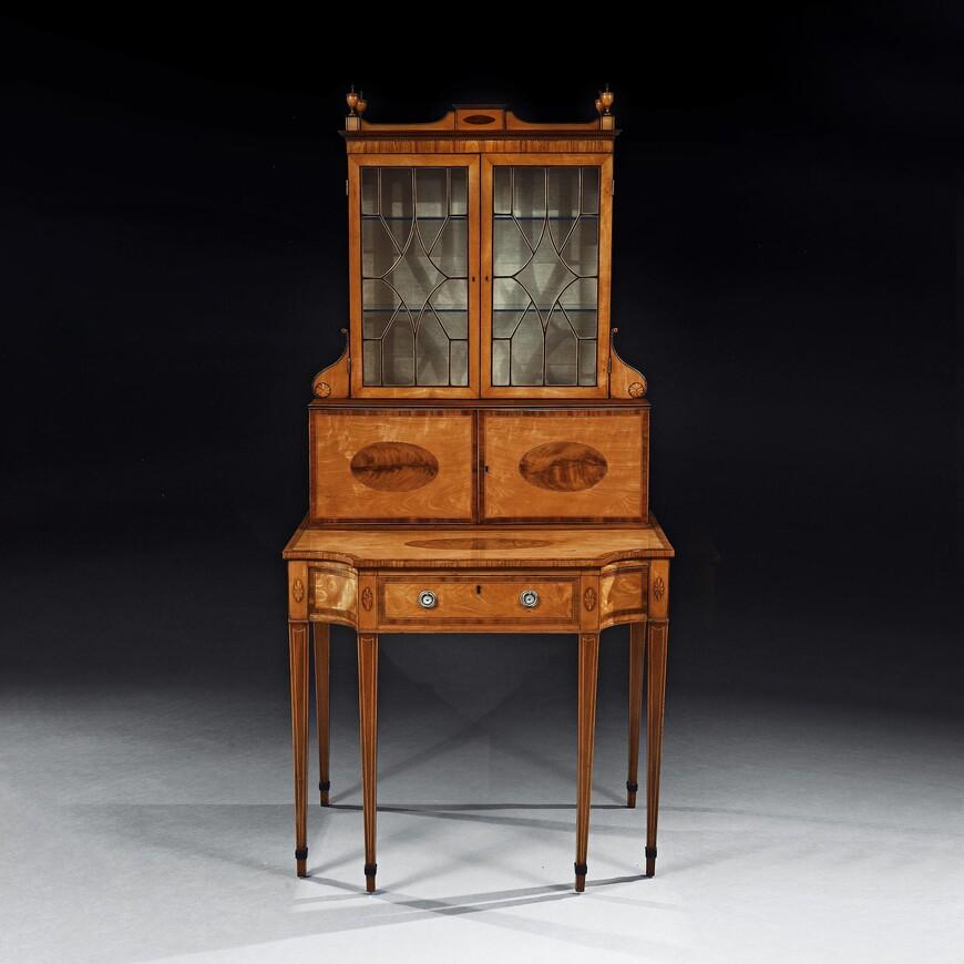 Important 18th Century George III Satinwood & Sabicu Writing Cabinet (1 of 11)