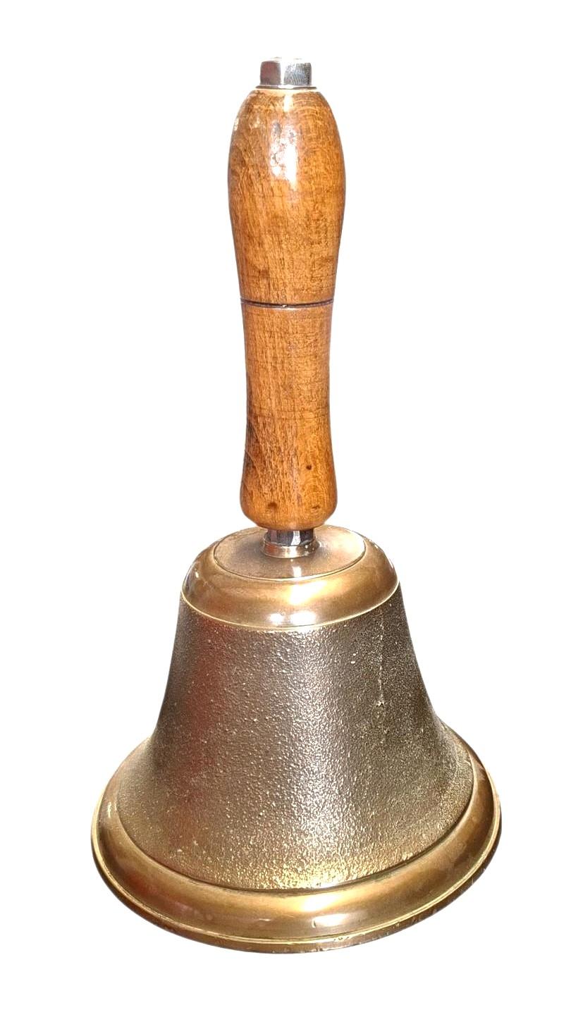 Vintage Solid Brass School Masters Bell with Elm Handle (1 of 3) Vintage Solid Brass School Masters Bell with Elm Handle (1 of 3)