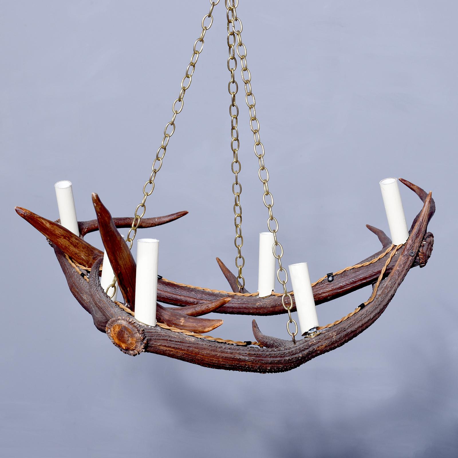 Six Lamp Antler Chandelier (1 of 4) Six Lamp Antler Chandelier (1 of 4)