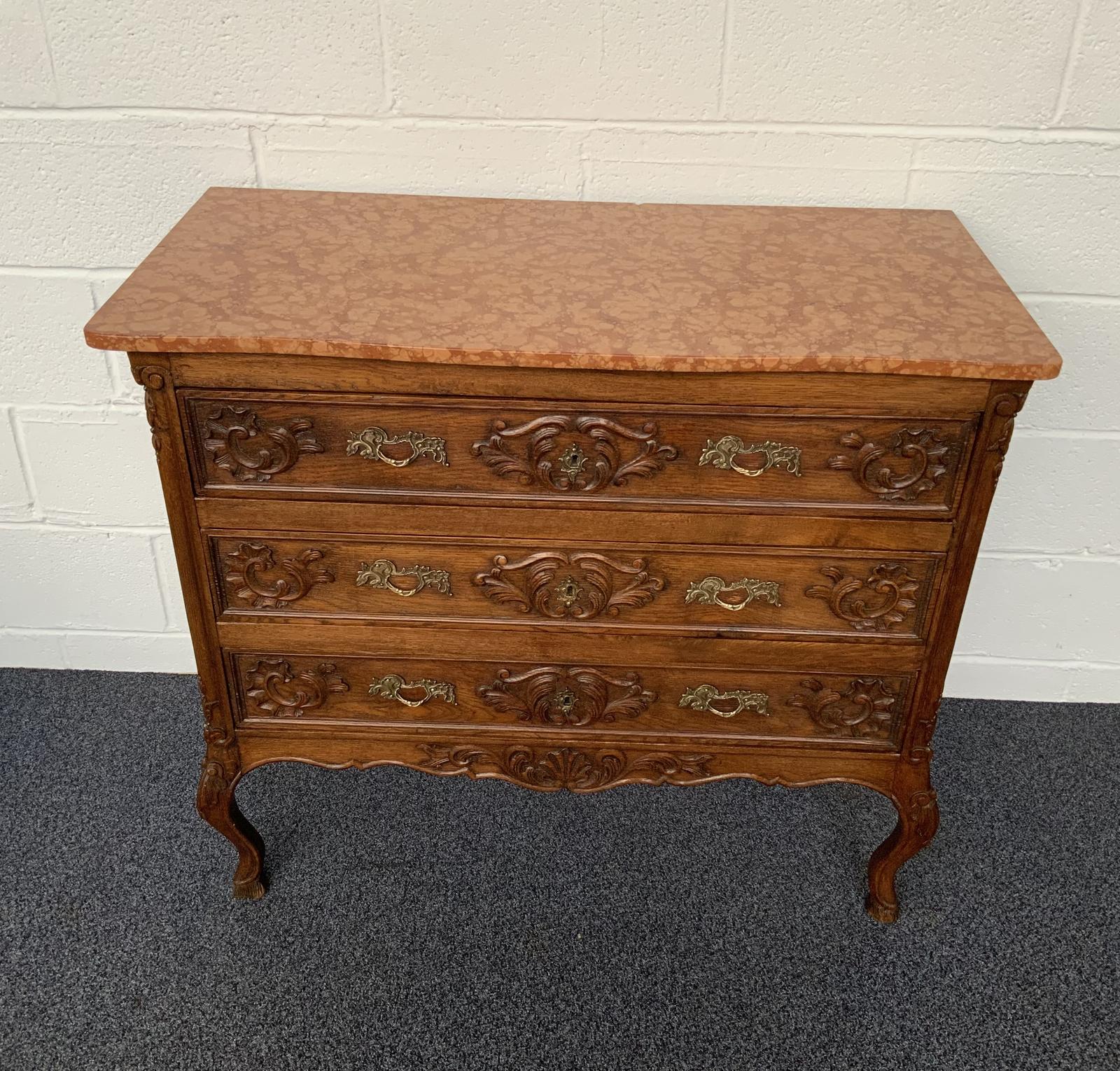 Marble Topped French Chest of Drawers (1 of 7) Marble Topped French Chest of Drawers (1 of 7)