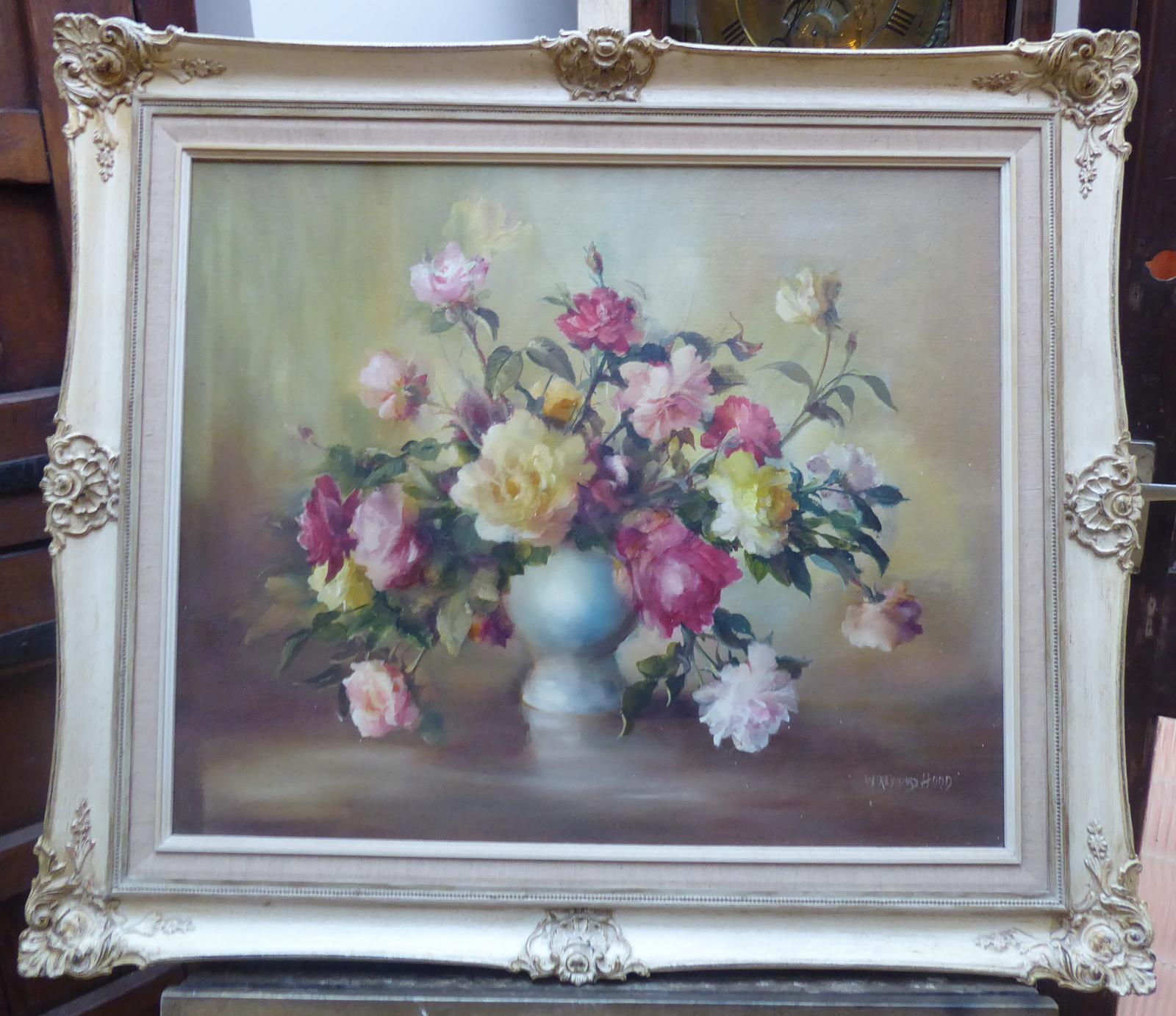 Oil  on Canvas Roses Listed Artist William Renard Hood (1 of 16)