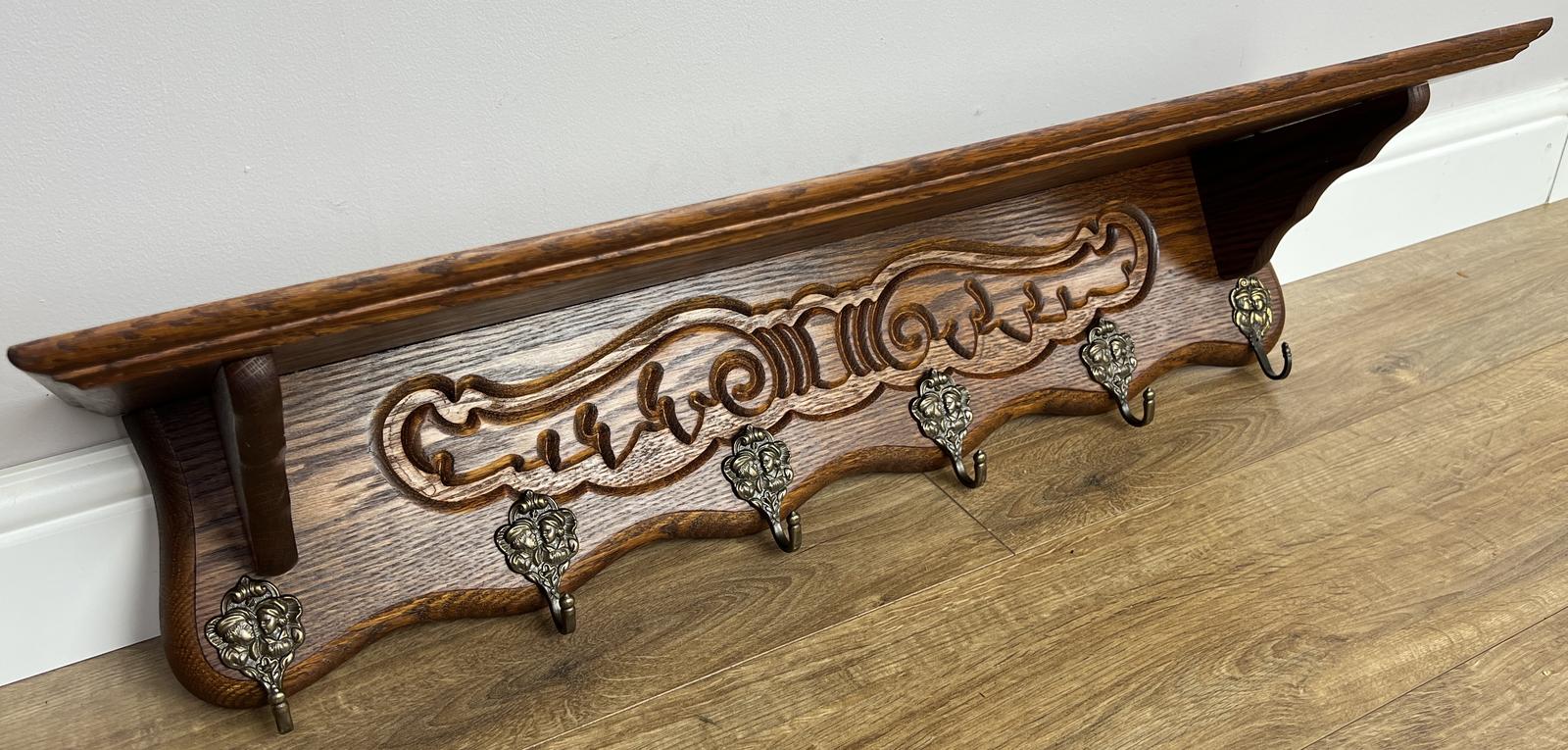 Coat Rack Vintage French Oak Wall Mounted Hanger (1 of 10) Coat Rack Vintage French Oak Wall Mounted Hanger (1 of 10)