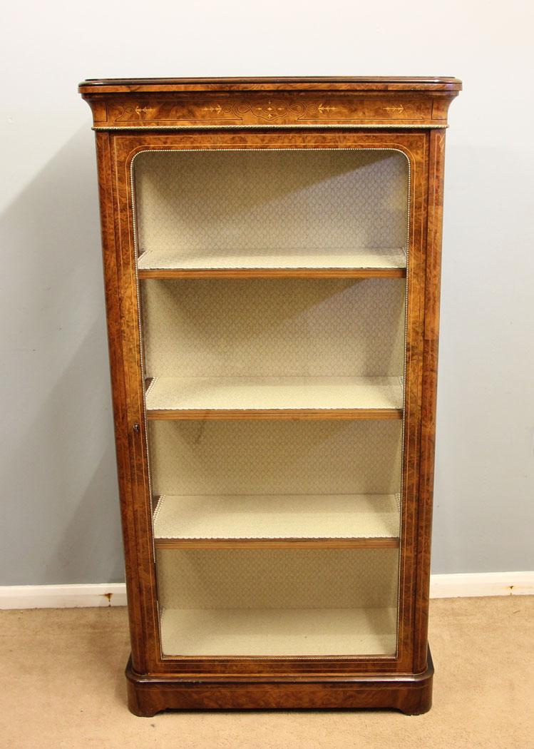 Quality Burr Walnut Tall Display Vitrine Pier Cabinet (1 of 17) Quality Burr Walnut Tall Display Vitrine Pier Cabinet (1 of 17)