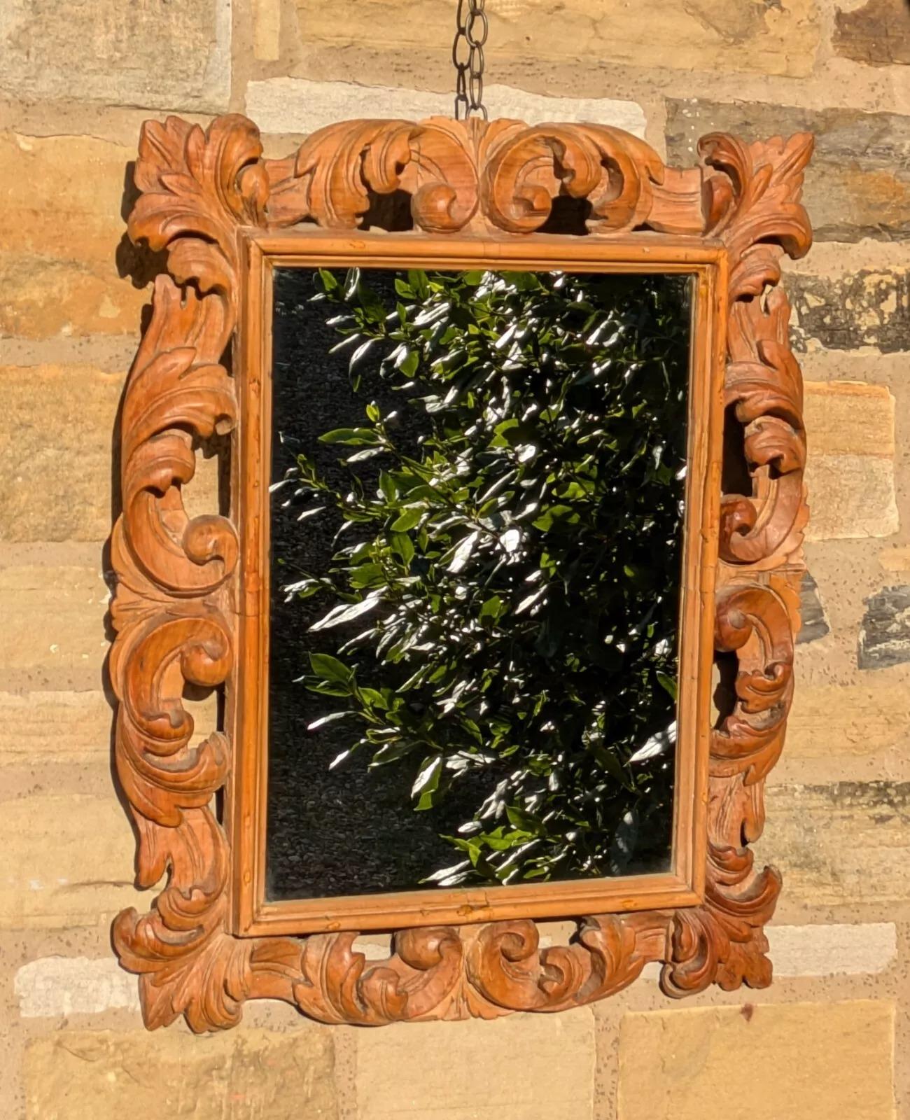 Hand Carved Italian Limewood Mirror (1 of 7) Hand Carved Italian Limewood Mirror (1 of 7)