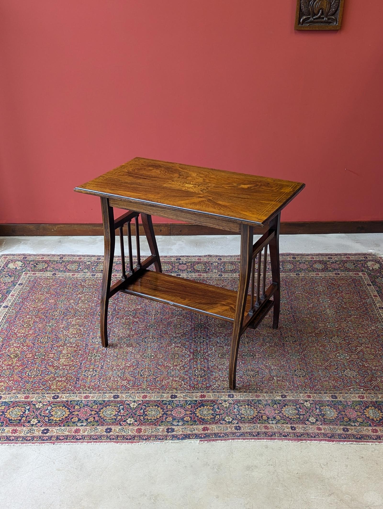 Antique 19th Century Inlaid Rosewood Occasional Table (1 of 10)