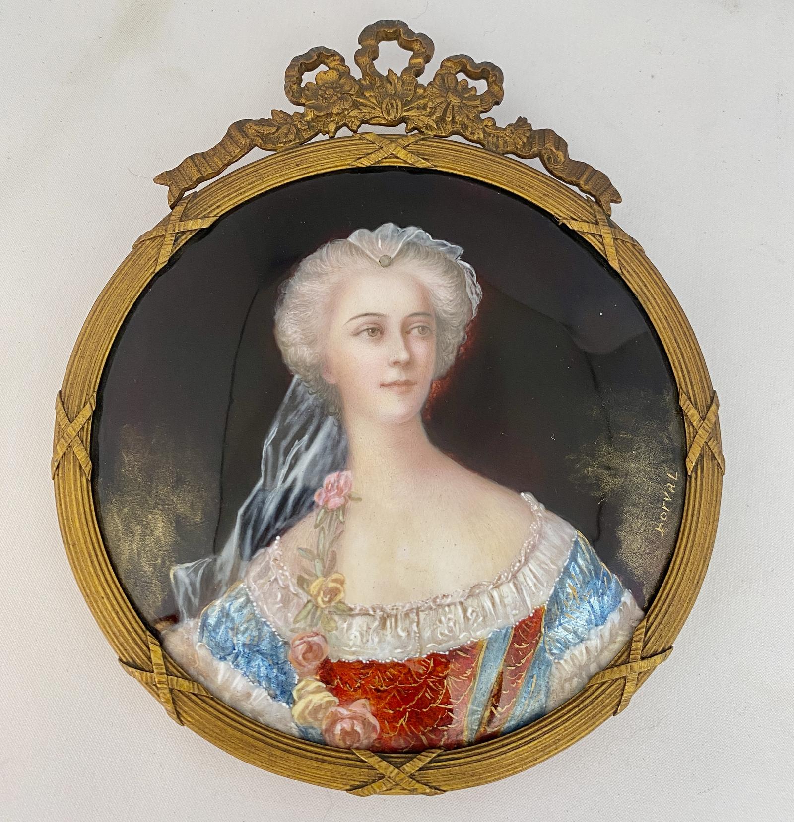 French Enamel Plaque - Signed c.1890 (1 of 10)
