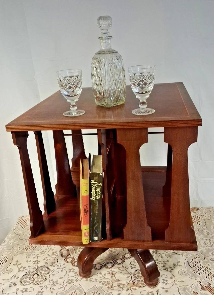 Antique Edwardian Mahogany Revolving Bookcase (1 of 7) Antique Edwardian Mahogany Revolving Bookcase (1 of 7)