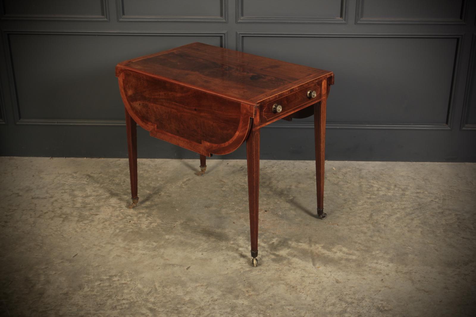 Georgian Mahogany Inlaid Pembroke Table (1 of 14)