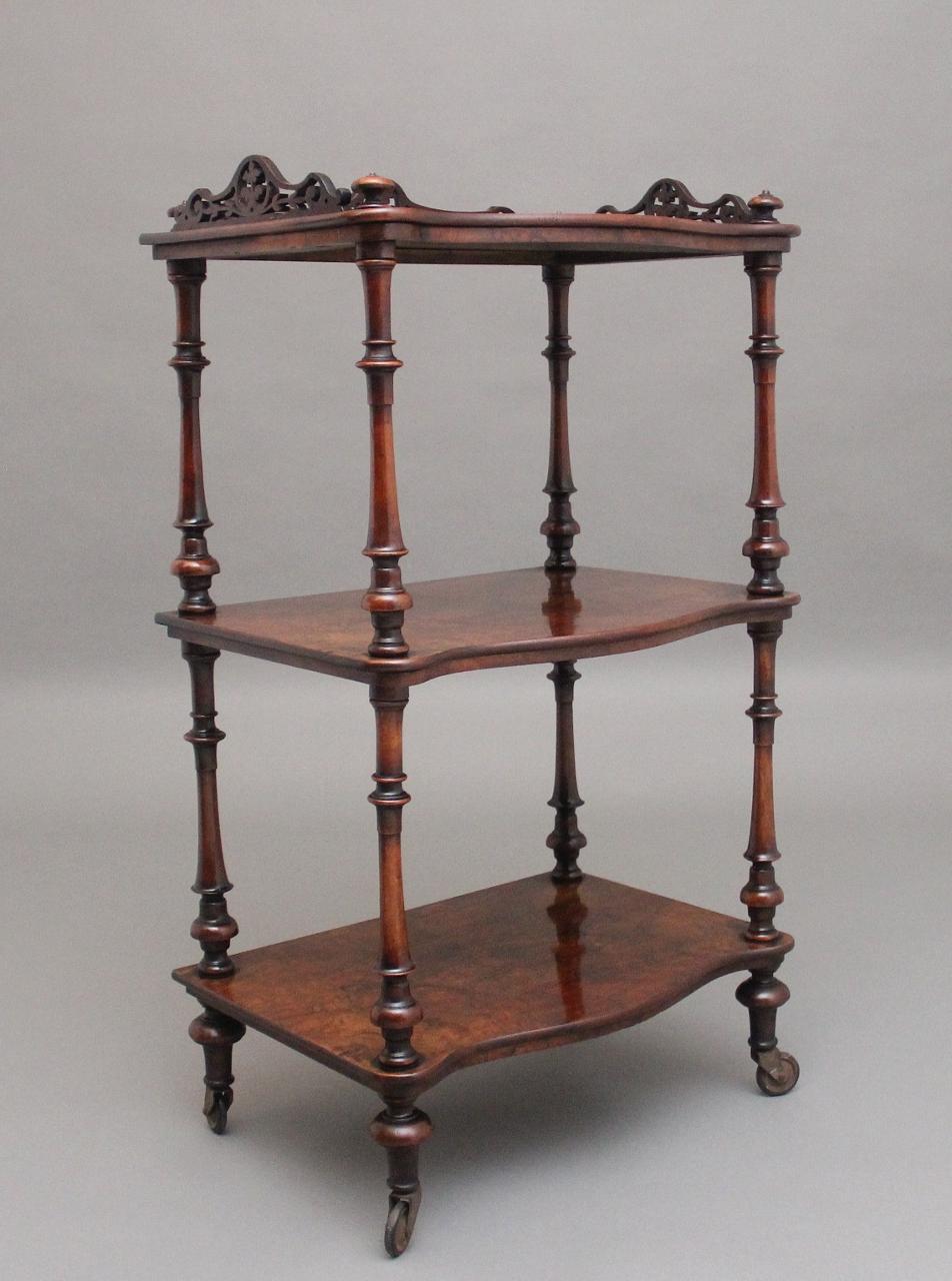 19th Century Burr Walnut Whatnot (1 of 13)