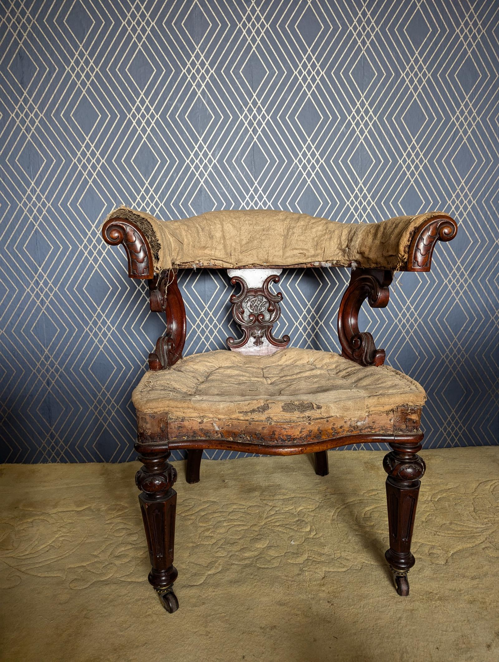 Library Chair - in Need of Reupholstered (1 of 10)