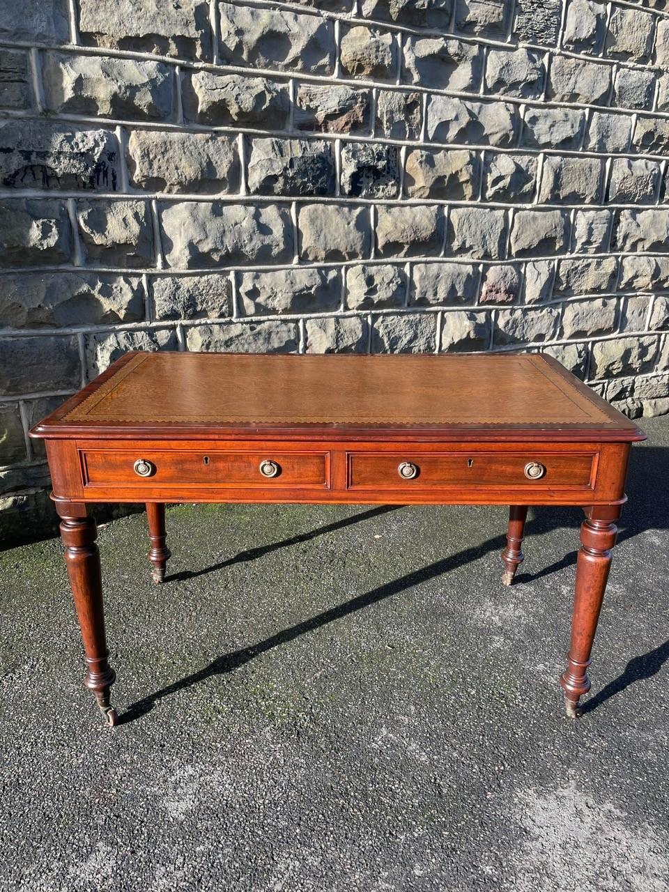 Antique Mahogany Drawer Writing Table Desk (1 of 13)