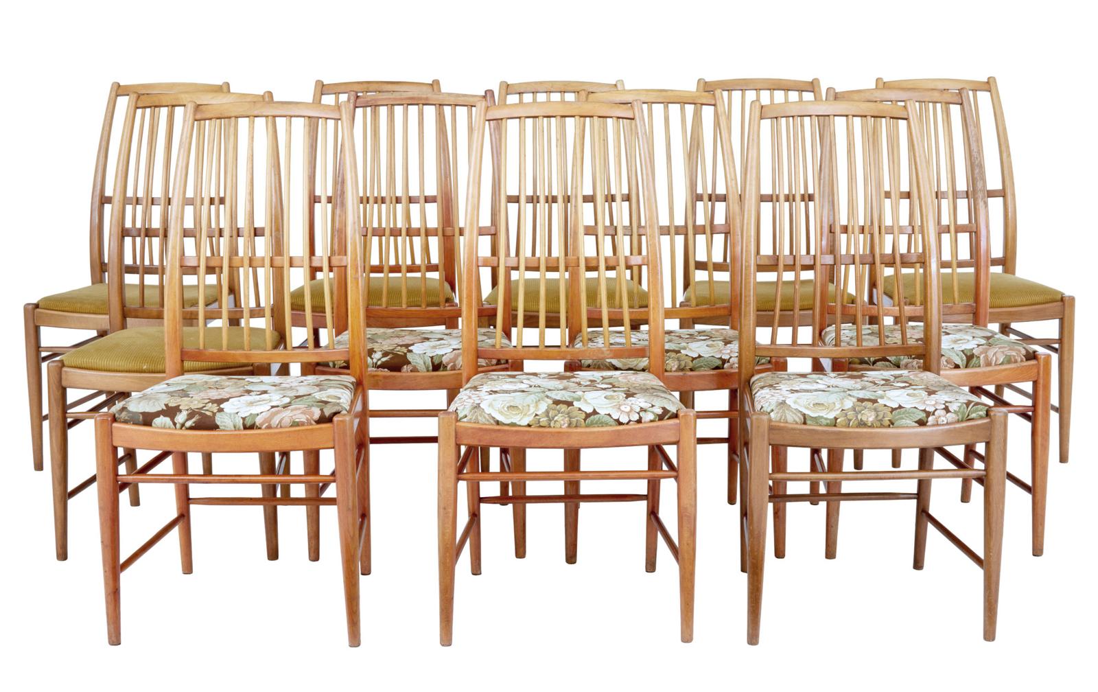 Set of 12 Napoli Dining Chairs by David Rosen For Nordiska Kompaniet (1 of 10)