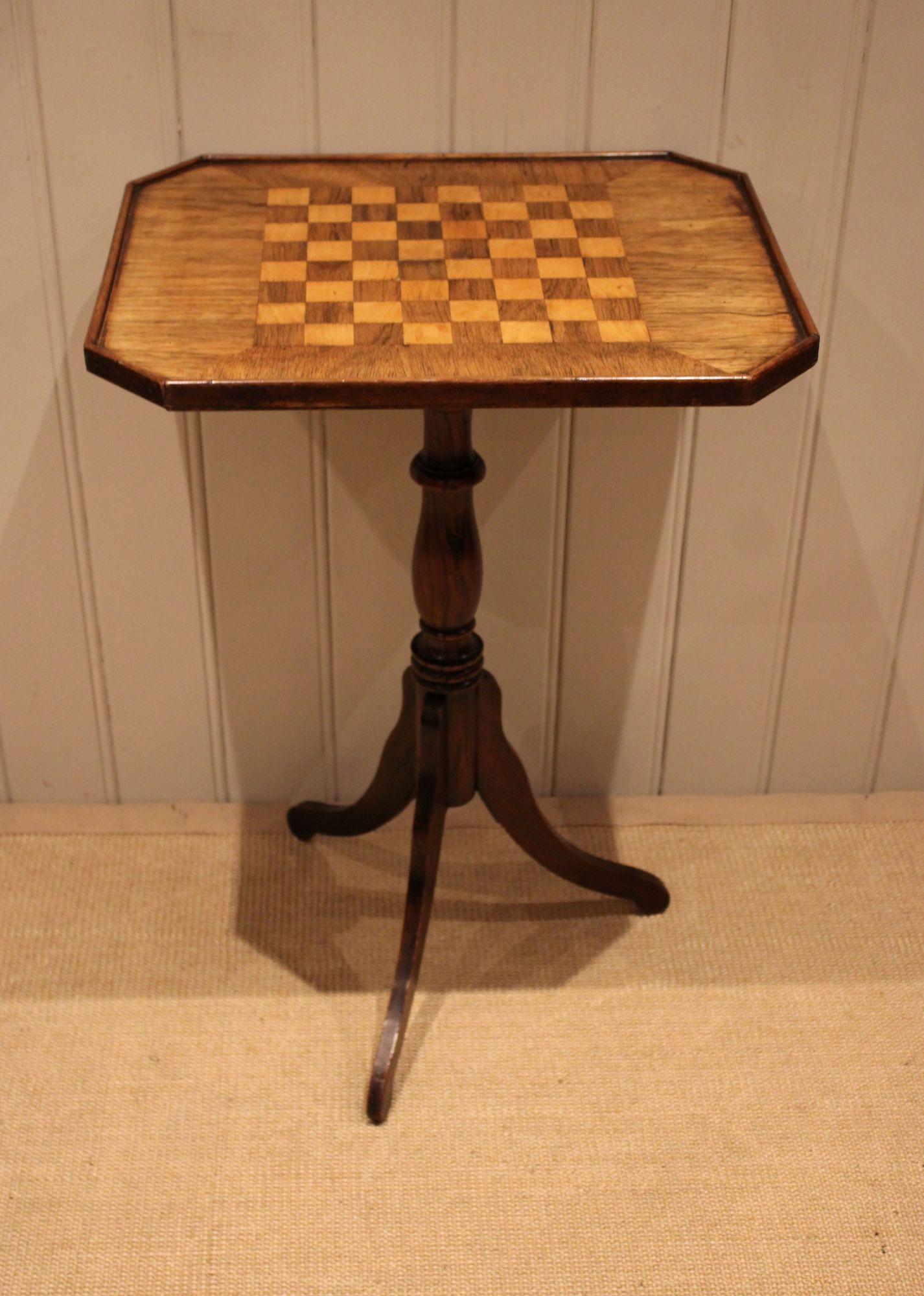 Early 19th Century Rosewood Chequered Table (1 of 8)