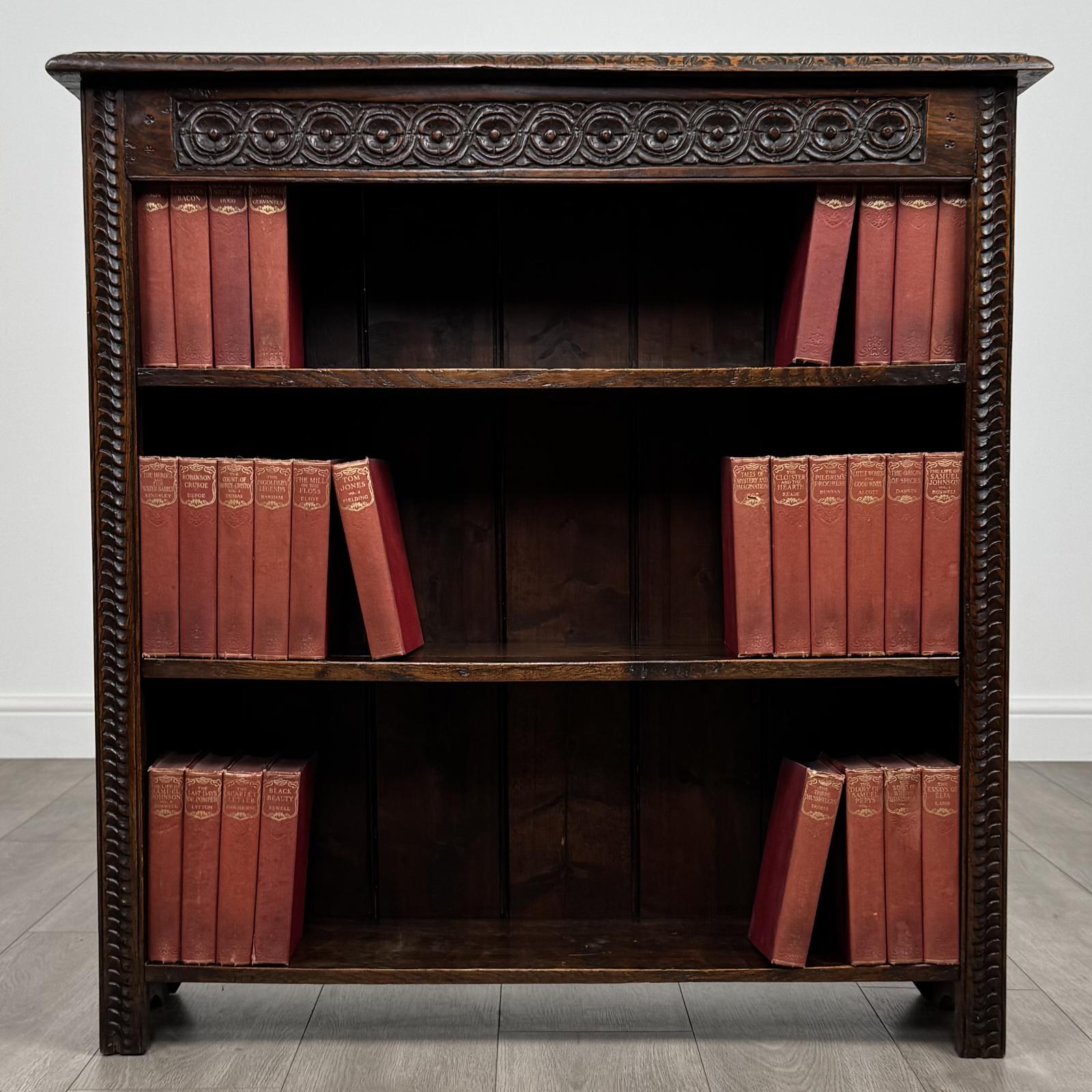 Antique 19th Century Small Carved Oak Bookcase (1 of 10) Antique 19th Century Small Carved Oak Bookcase (1 of 10)