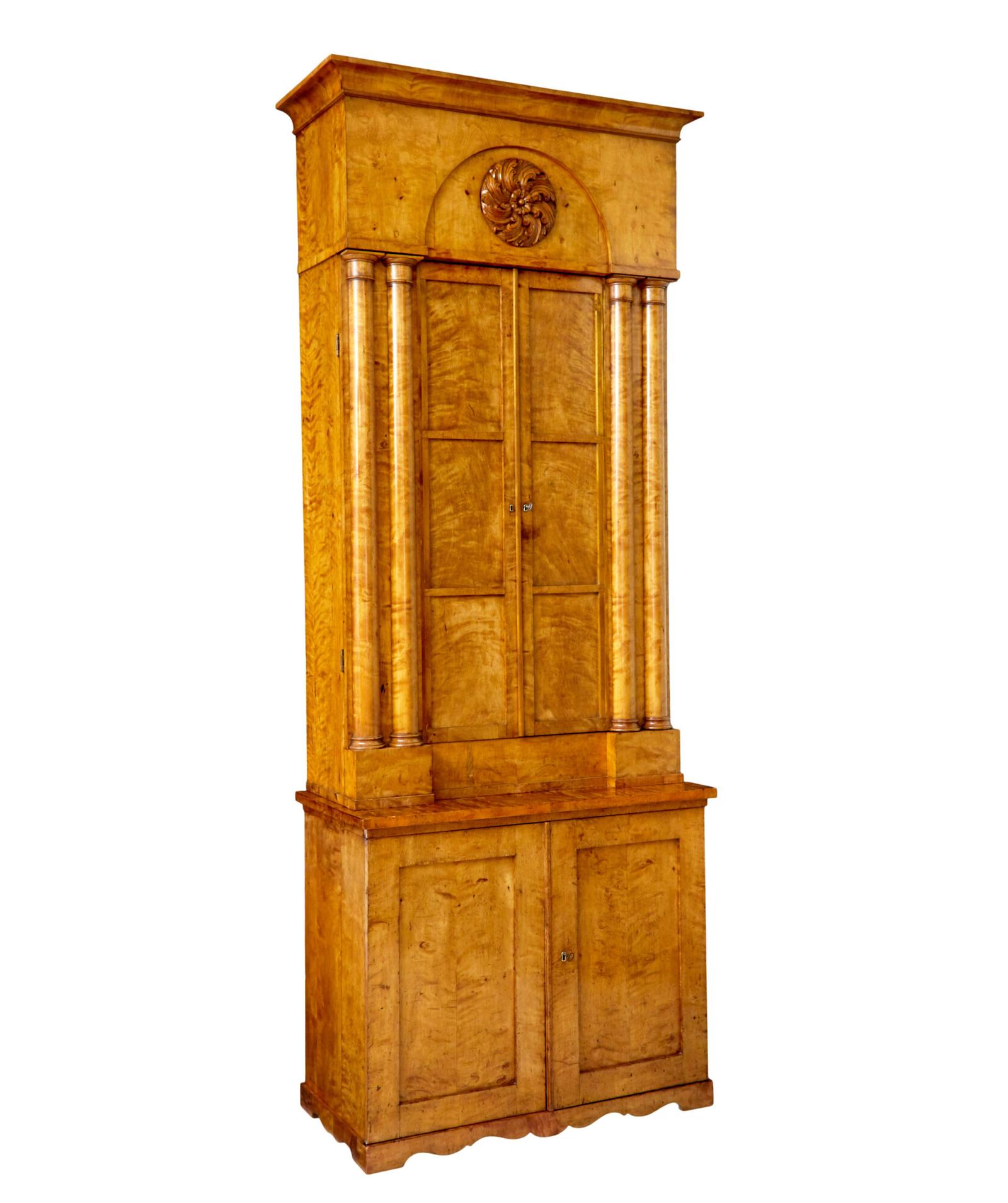 Impressive 19th Century Swedish Birch Architectural Cabinet (1 of 10)