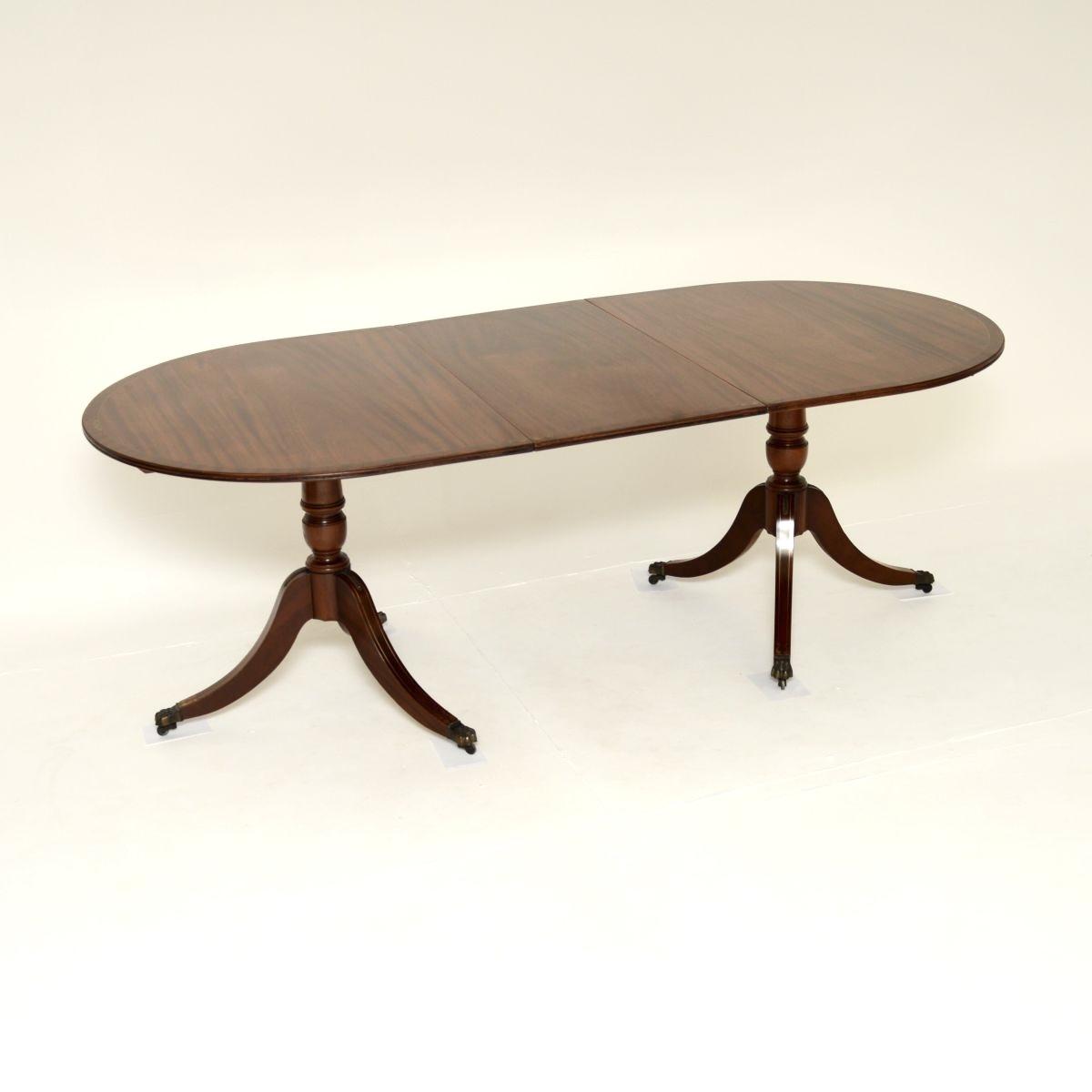 Regency Style Mahogany Brass Inlaid Extending Dining Table 1930s (1 of 9)