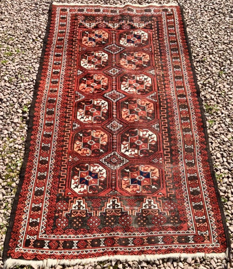 Antique Tekke Rug Hand Made Middle Eastern c.1920 (1 of 6)