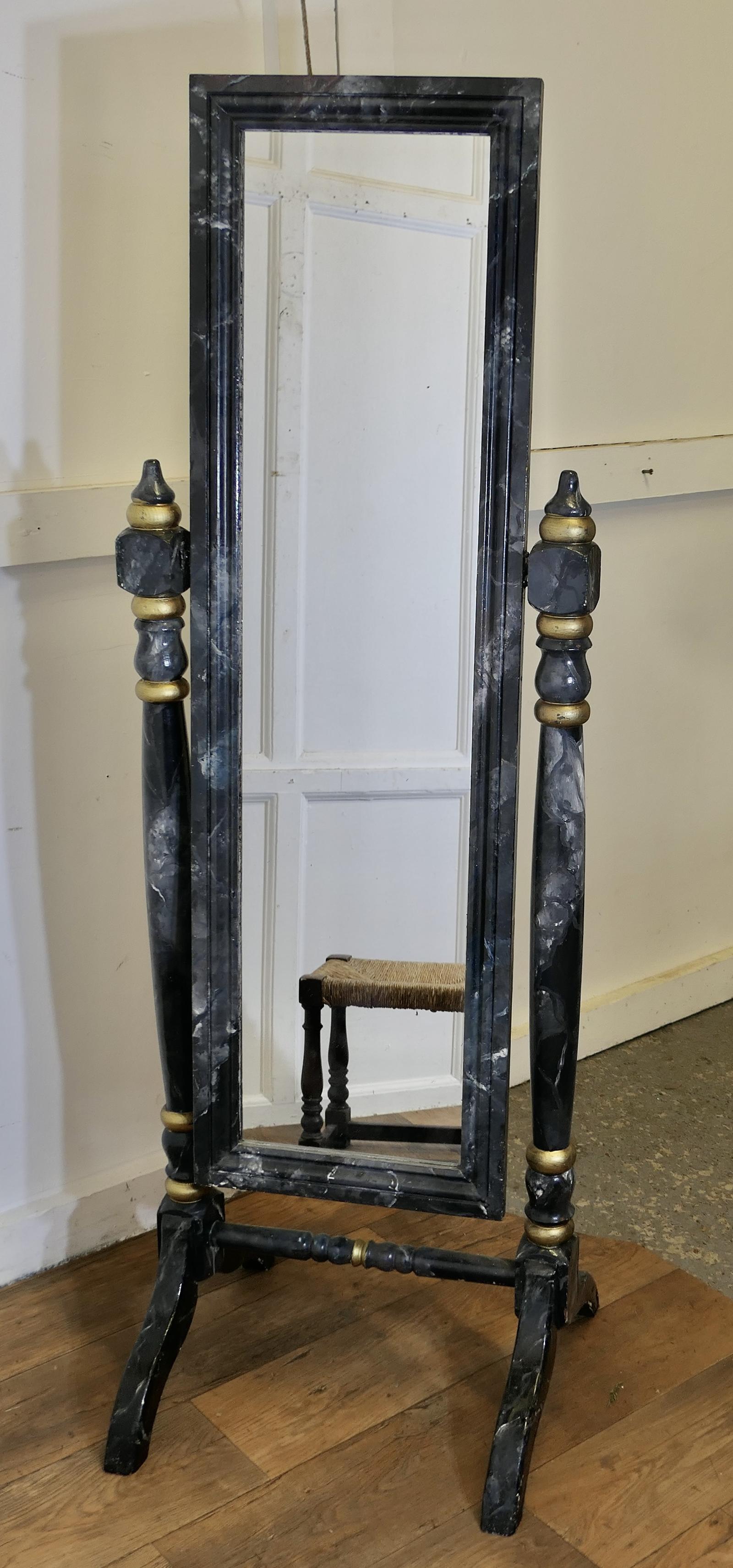 Clothing Outfitters Marble Effect Cheval Mirror (1 of 10)